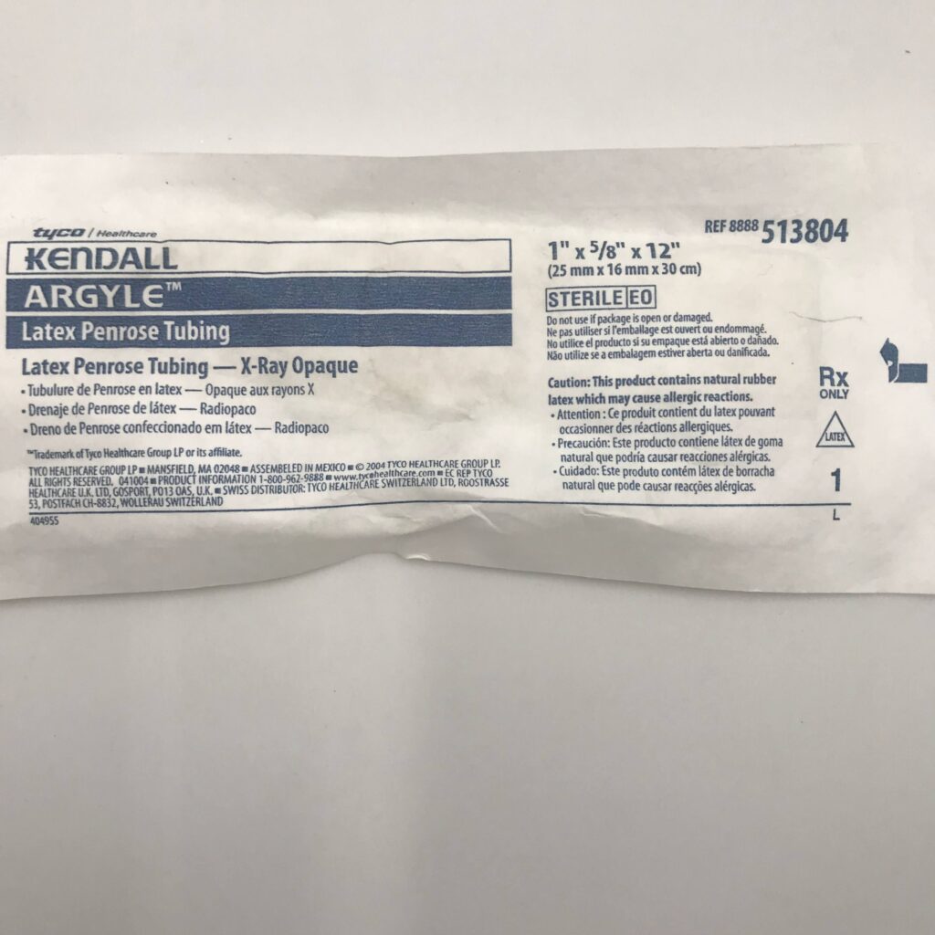 TYCO / COVIDIEN 8888513804 Argyle Penrose Tubing, 1″ x 5/8″ x 12″ GB