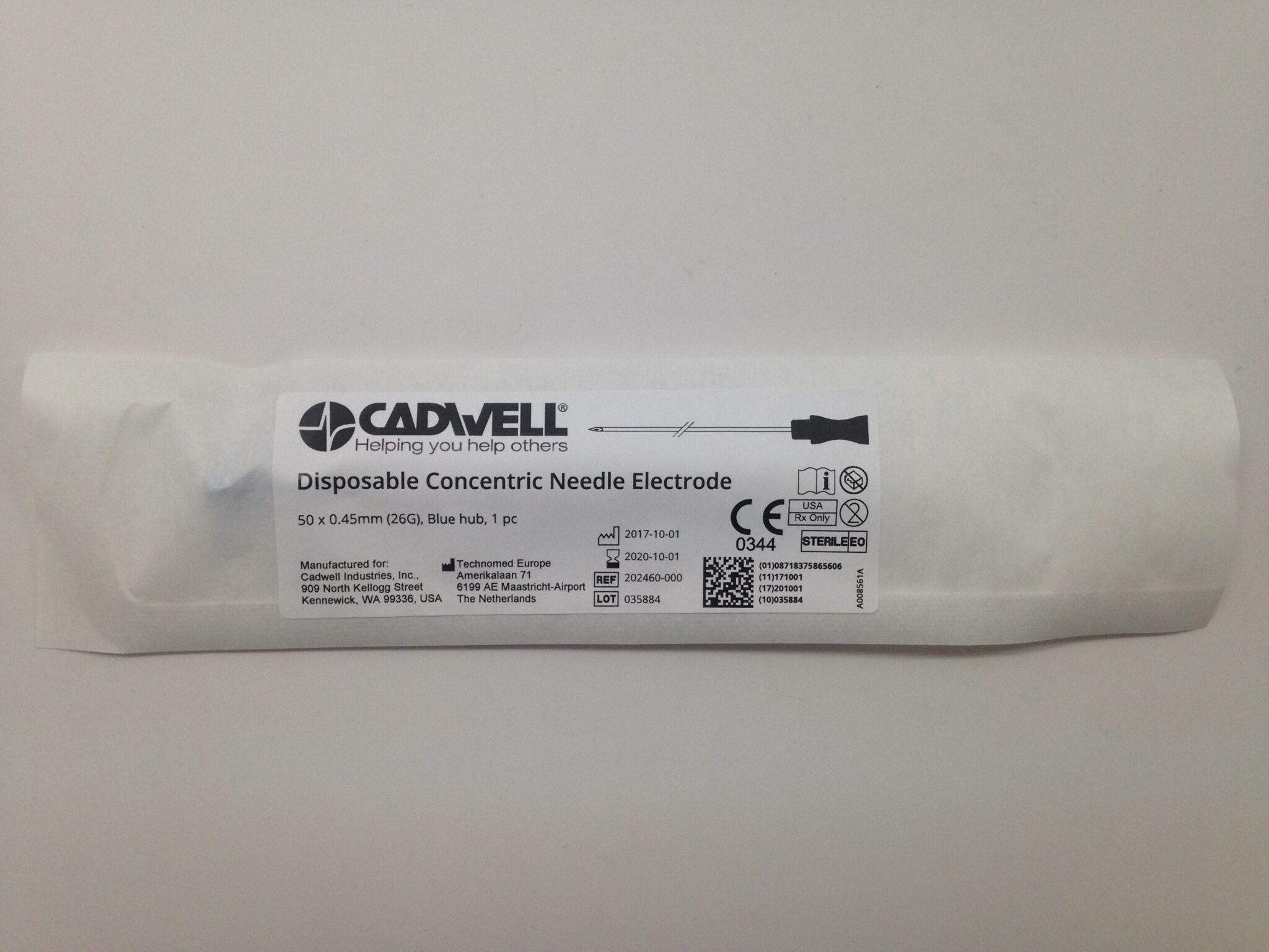 TECHNOMED/ Cadwell 202460000 Disposable Concentric Needle Electrode 50×0.45mm (X) GB TECH USA