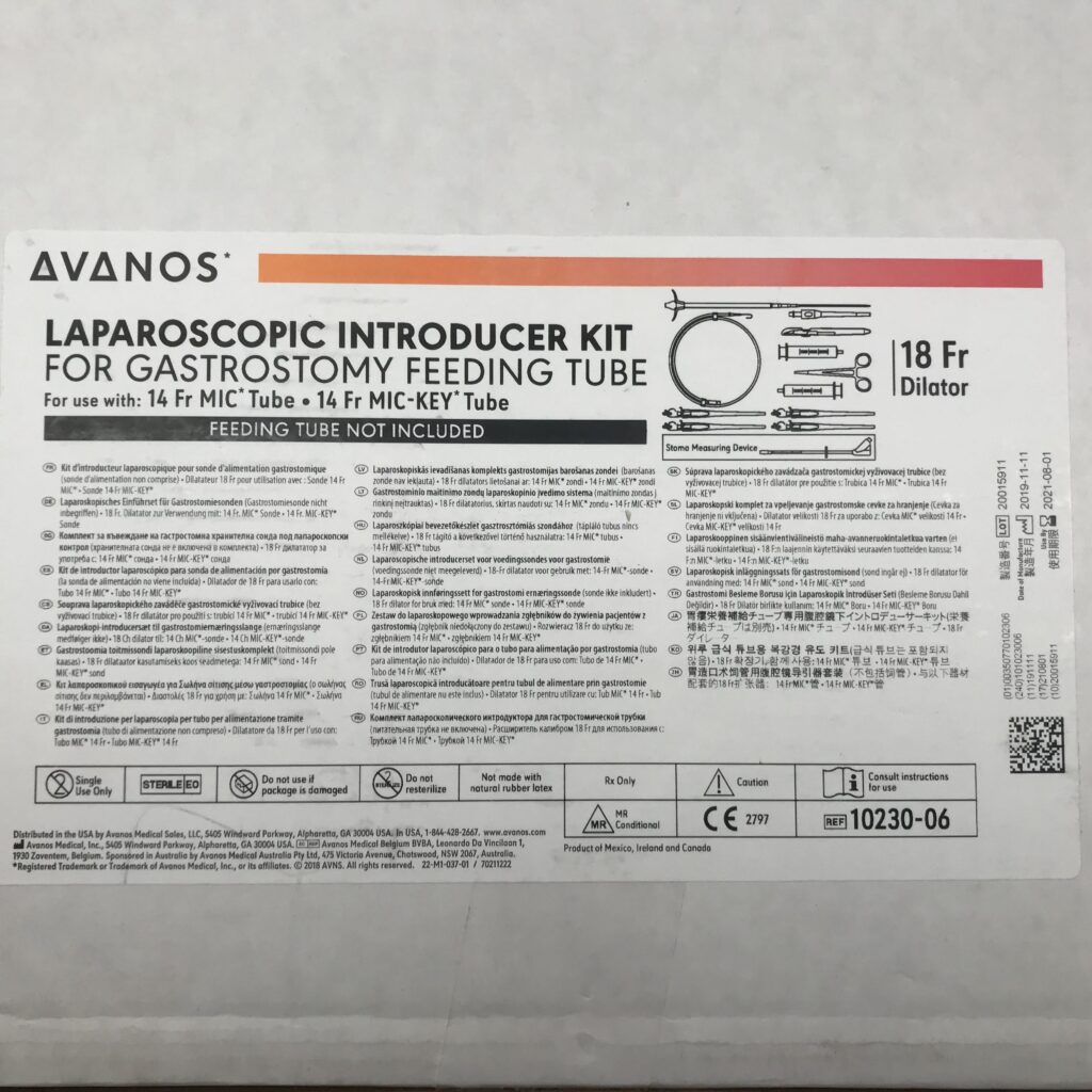 AVANOS 1023006 Laparoscopic Introducer Kit, 18Fr (X) GB TECH USA