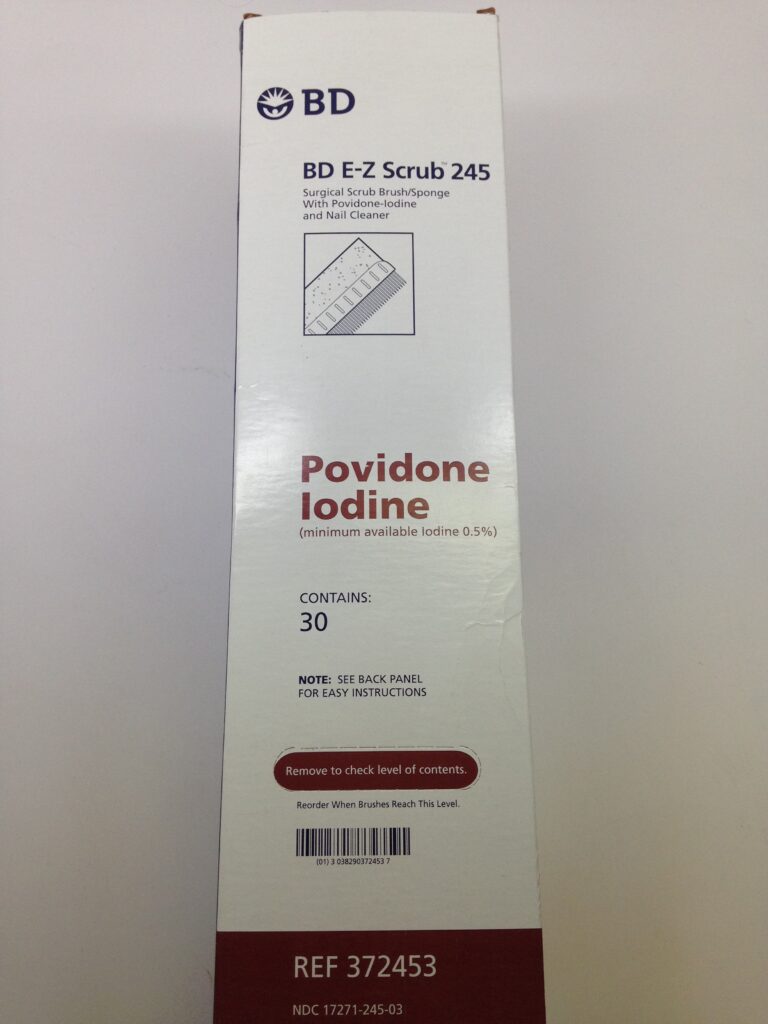 BD 372453 Povidone Iodine EZ Scrub (30/Box) (X) GB TECH USA