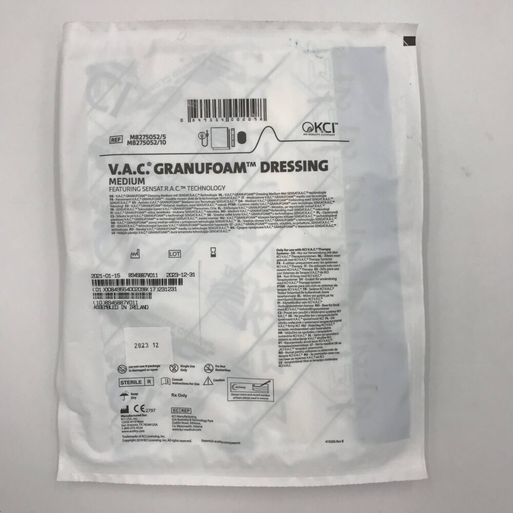 KCI M8275052/5 V.A.C. Granufoam Dressing, Medium GB TECH USA
