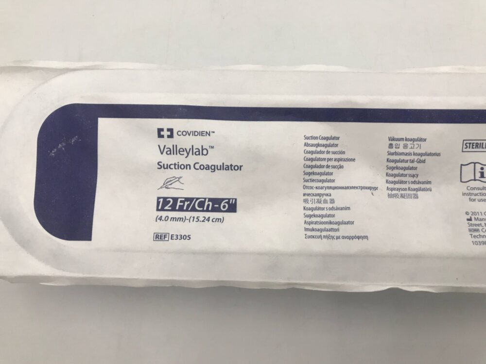 COVIDIEN E3305 Valleylab Suction Coagulator 12Fr CH 6 X GB TECH USA covidien-e3305-valleylab-suction-coagulator-12fr-ch-6-x-gb-tech-usa