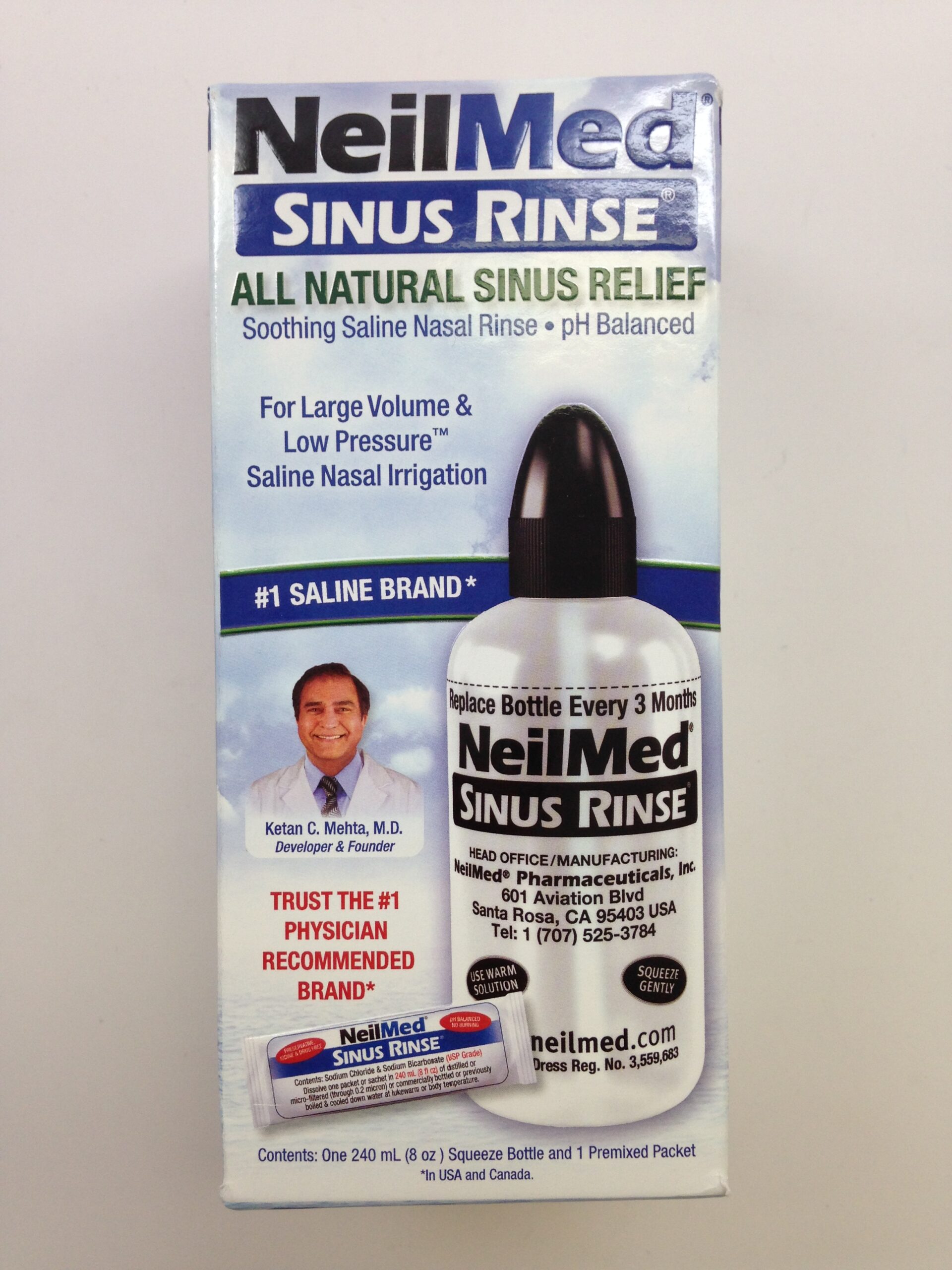 NEILMED Soothing Saline Sinus Rinse