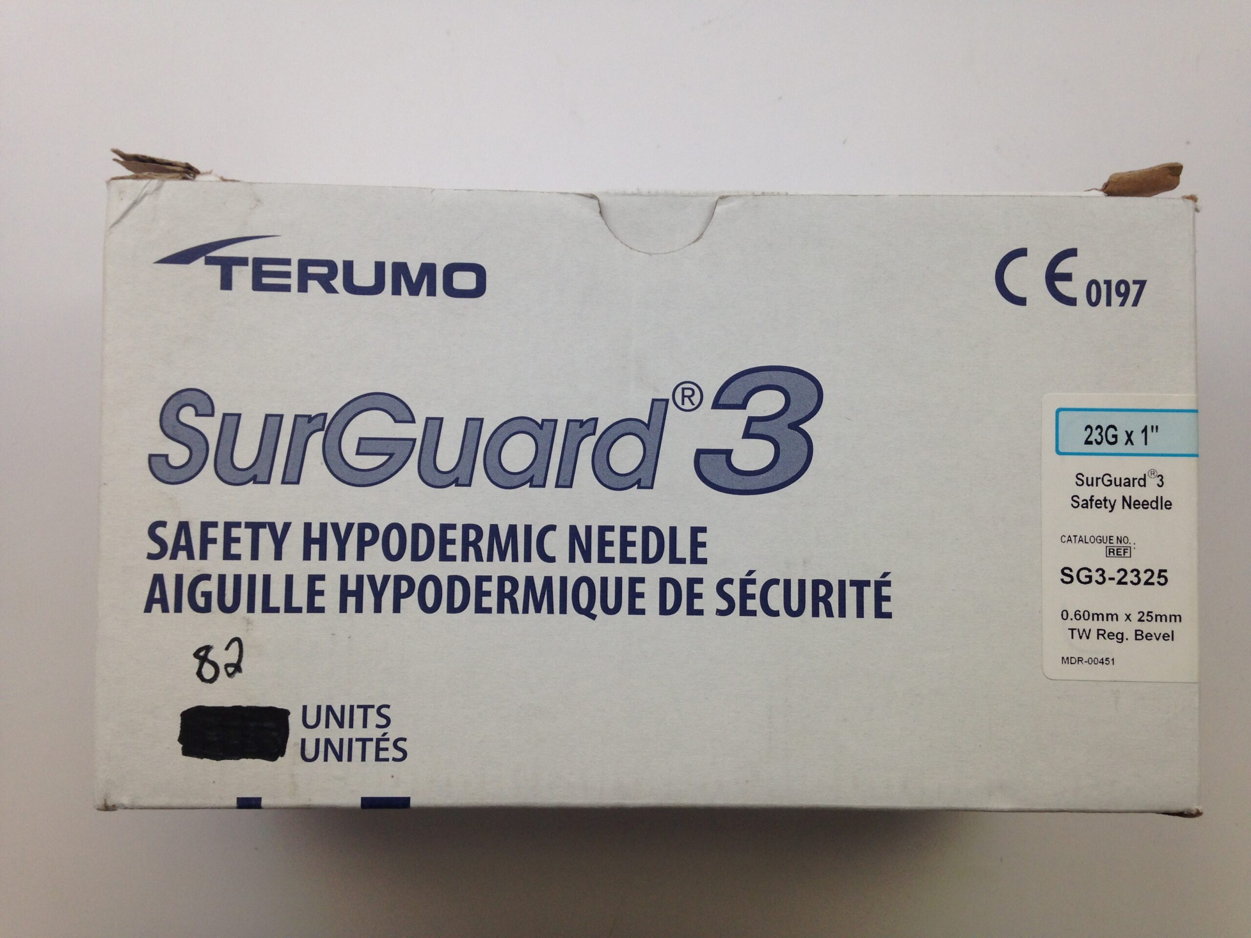 Terumo Syringes with SurGuard3 25G Safety Hypodermic Needles:First Aid