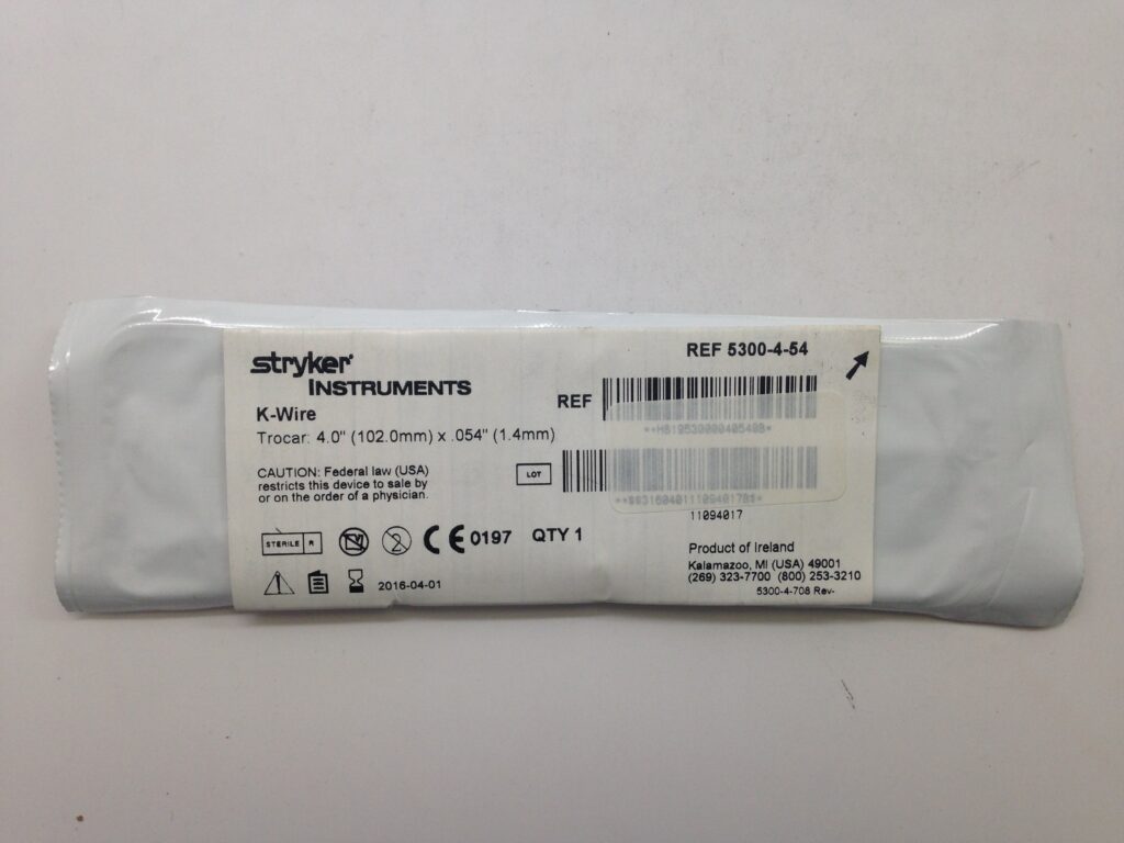 STRYKER 5300454 KWire, 4.0″ x .054″ (X) GB TECH USA