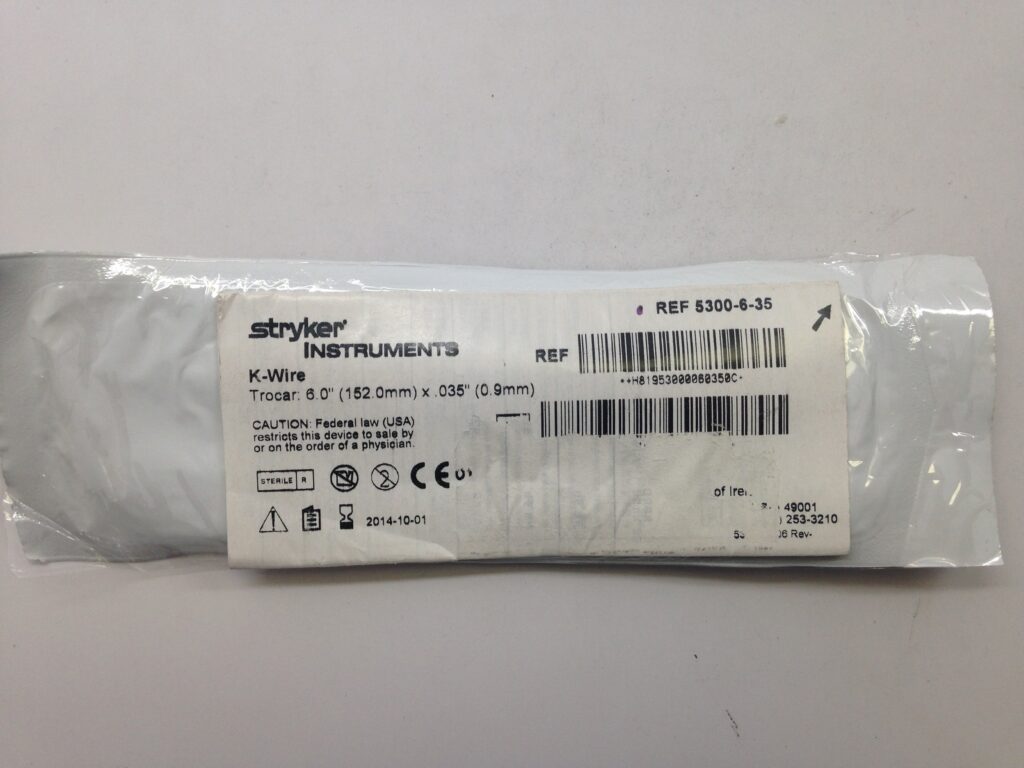 STRYKER 5300662 KWire, 6.0″ x .062″ (X) GB TECH USA