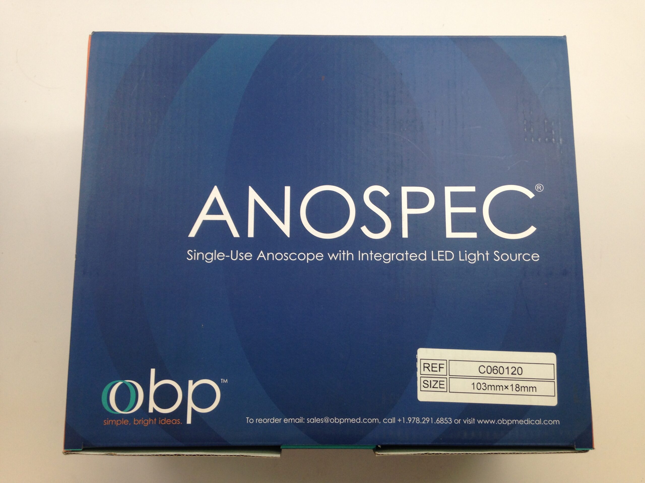 OBP MEDICAL C060120 Anospec SingleUse Anoscope With Integrated LED