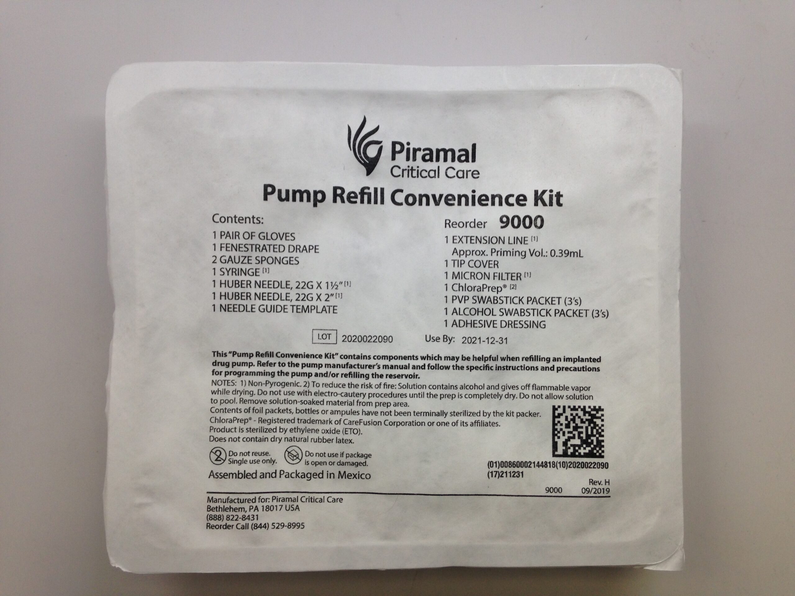 PIRAMAL 9000 Pump Refill Convenience Kit GB TECH USA