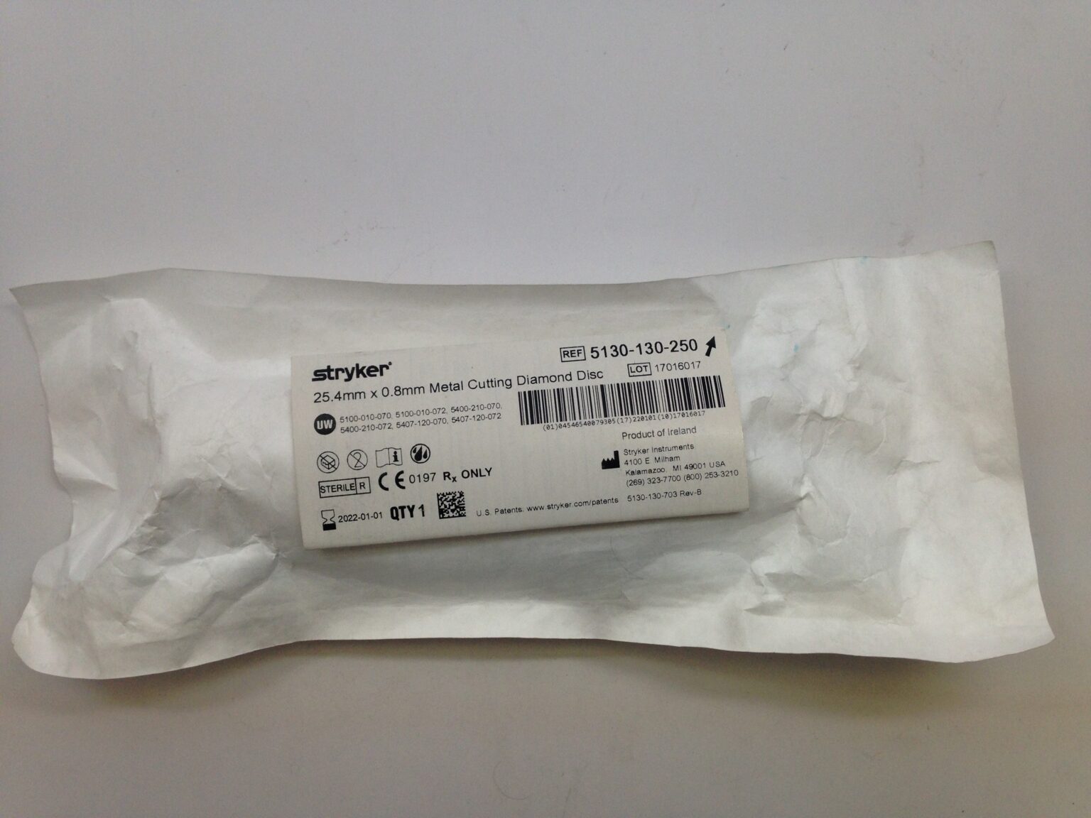 STRYKER 5100137134 Saw Blade Reciprocating Precision Thin, 27.0mm x