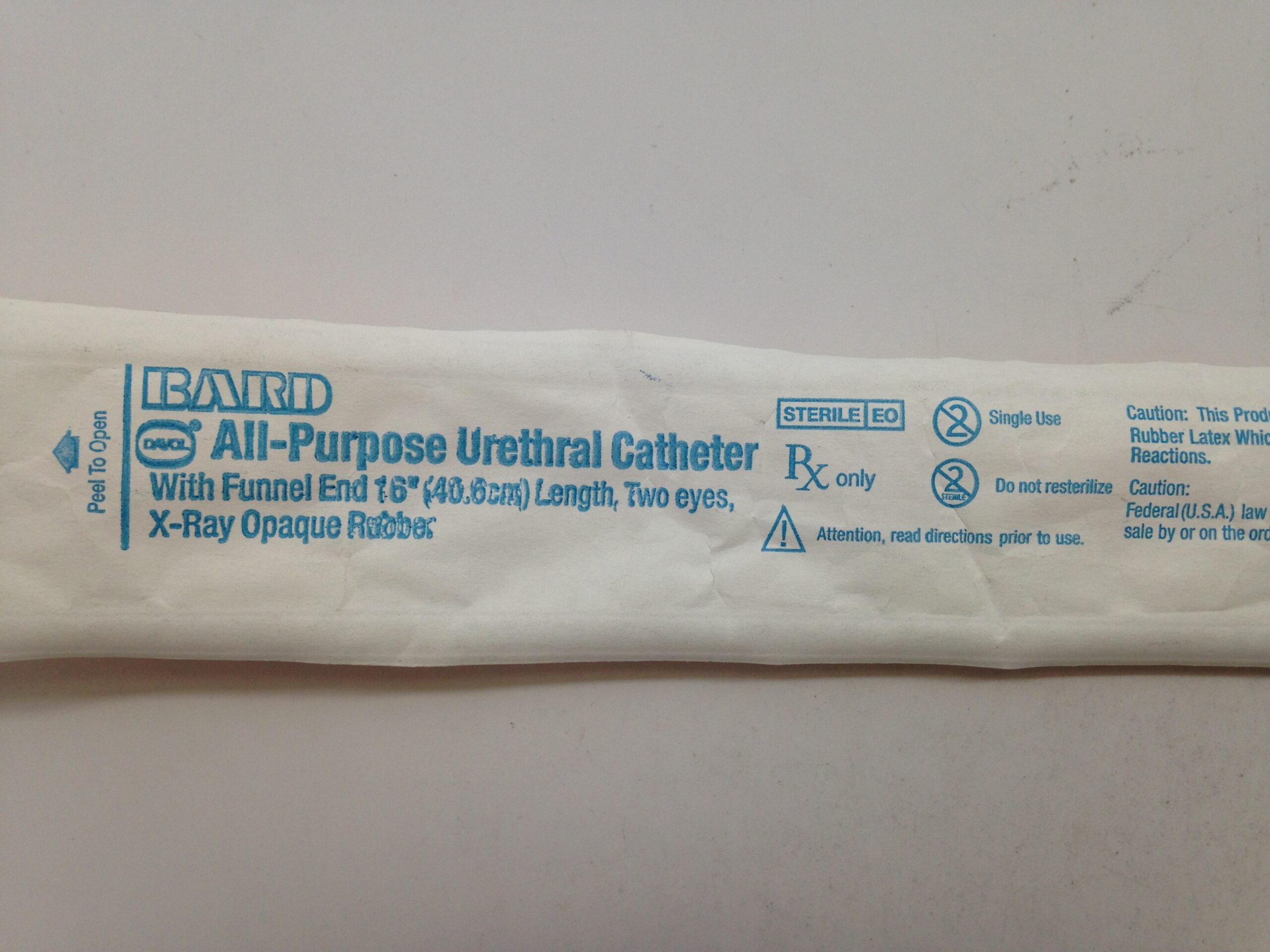 BARD 0094140 AllPurpose Urethral Catheter With Funnel End 16″ Length