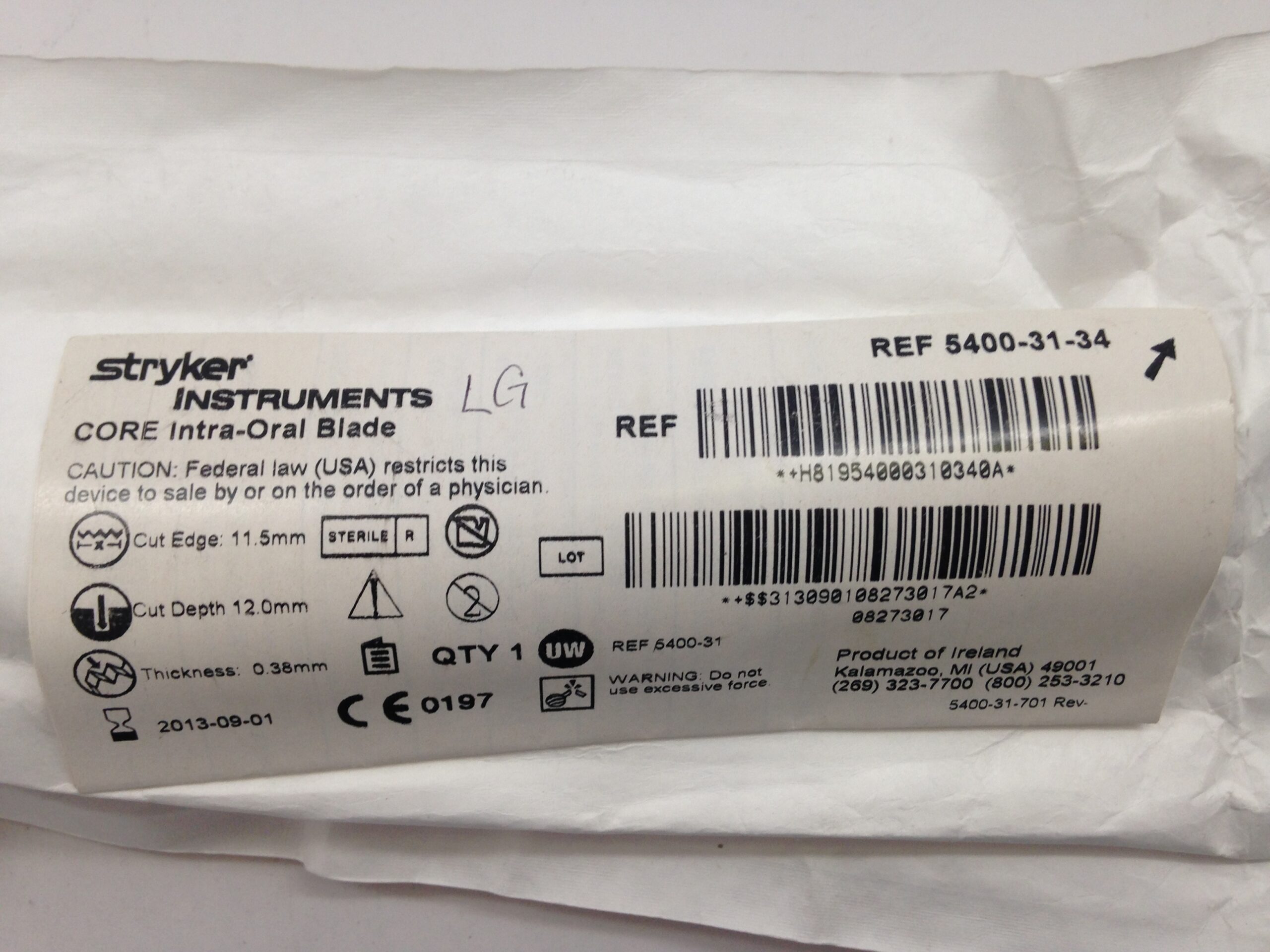 STRYKER 54003134 CORE IntraOral Blade (X) GB TECH USA