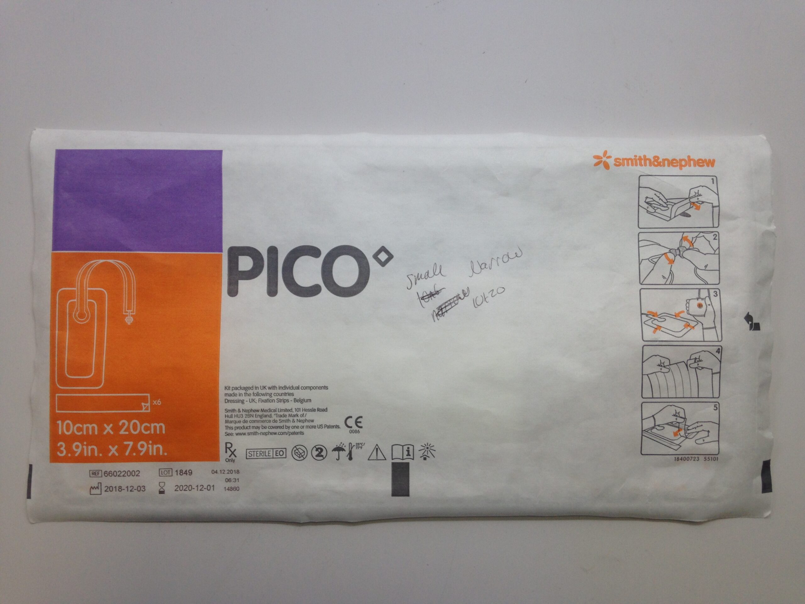 SMITH AND NEPHEW 66022002 PICO Wound Dressing Therapy System, 10cm x