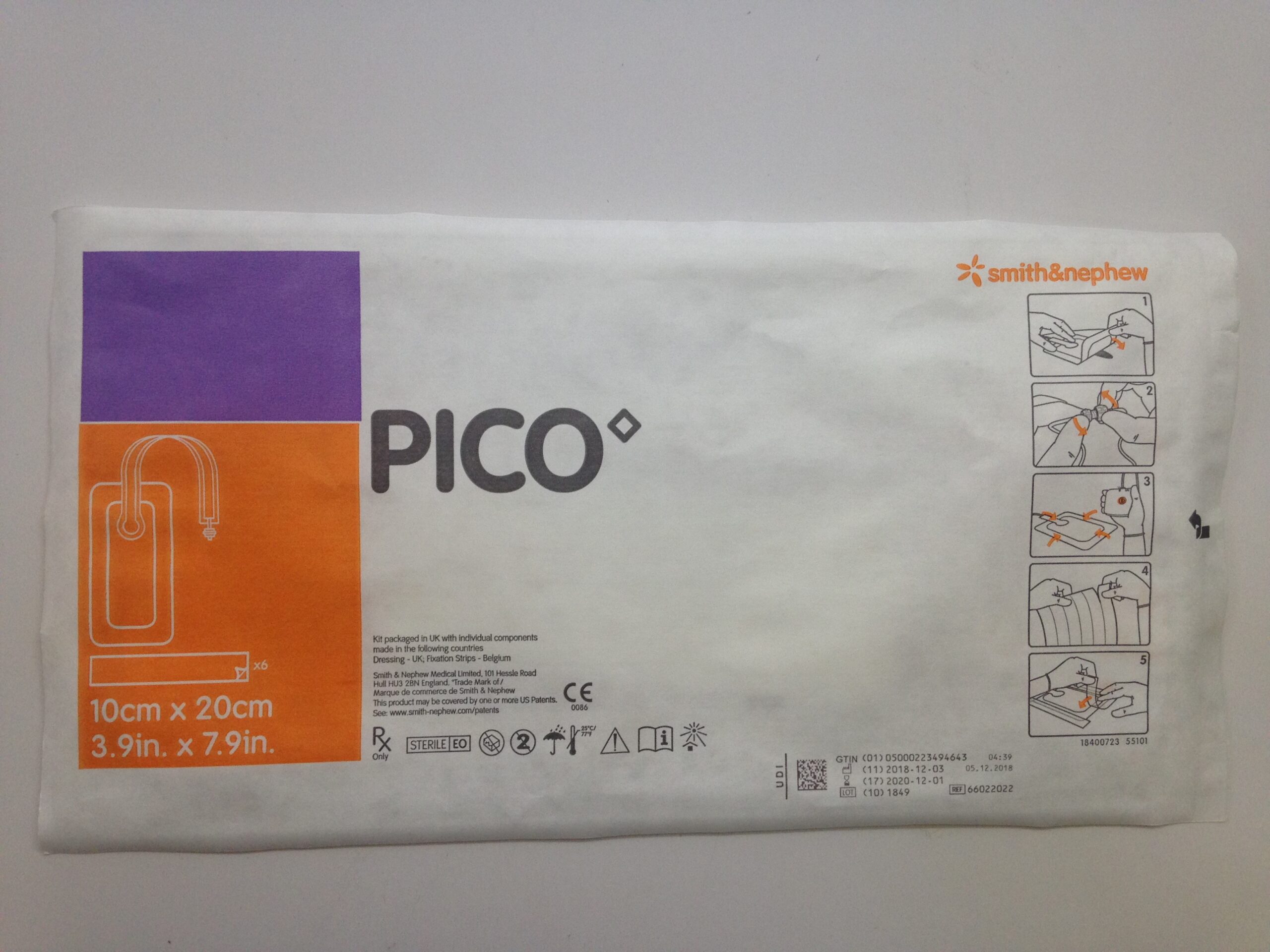 SMITH AND NEPHEW 66022022 PICO Wound Dressing Therapy System, 10cm x