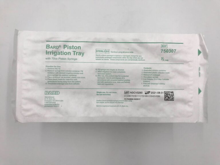 BARD 750307 Piston Irrigation Tray With 70cc Piston Syringe (X) GB