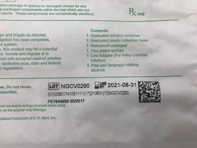 BARD 750307 Piston Irrigation Tray With 70cc Piston Syringe (X) GB