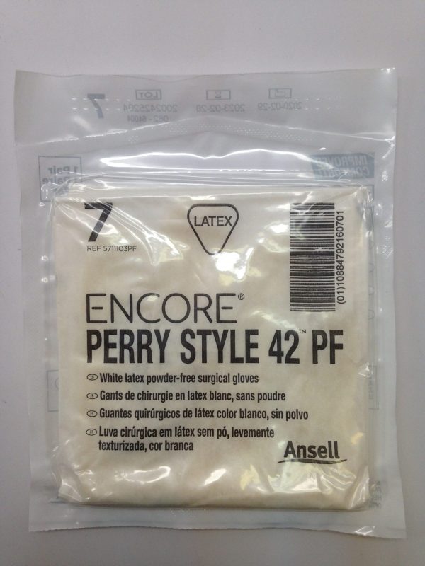 ANSELL 5711103PF Encore Perry Style 42 PF, Latex Surgical Gloves