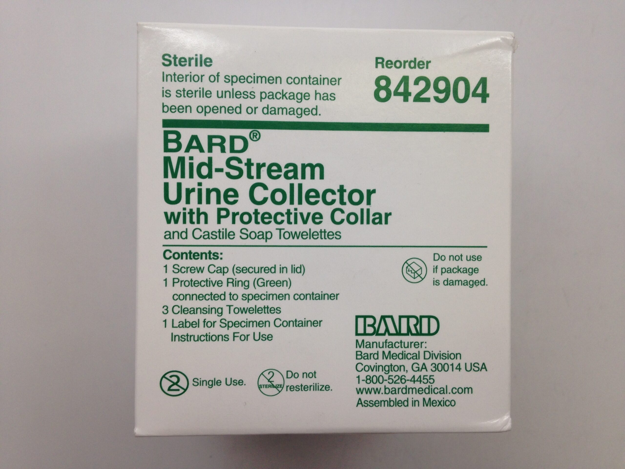 BARD 842904 MidStream Urine Collector With Protective Collar And
