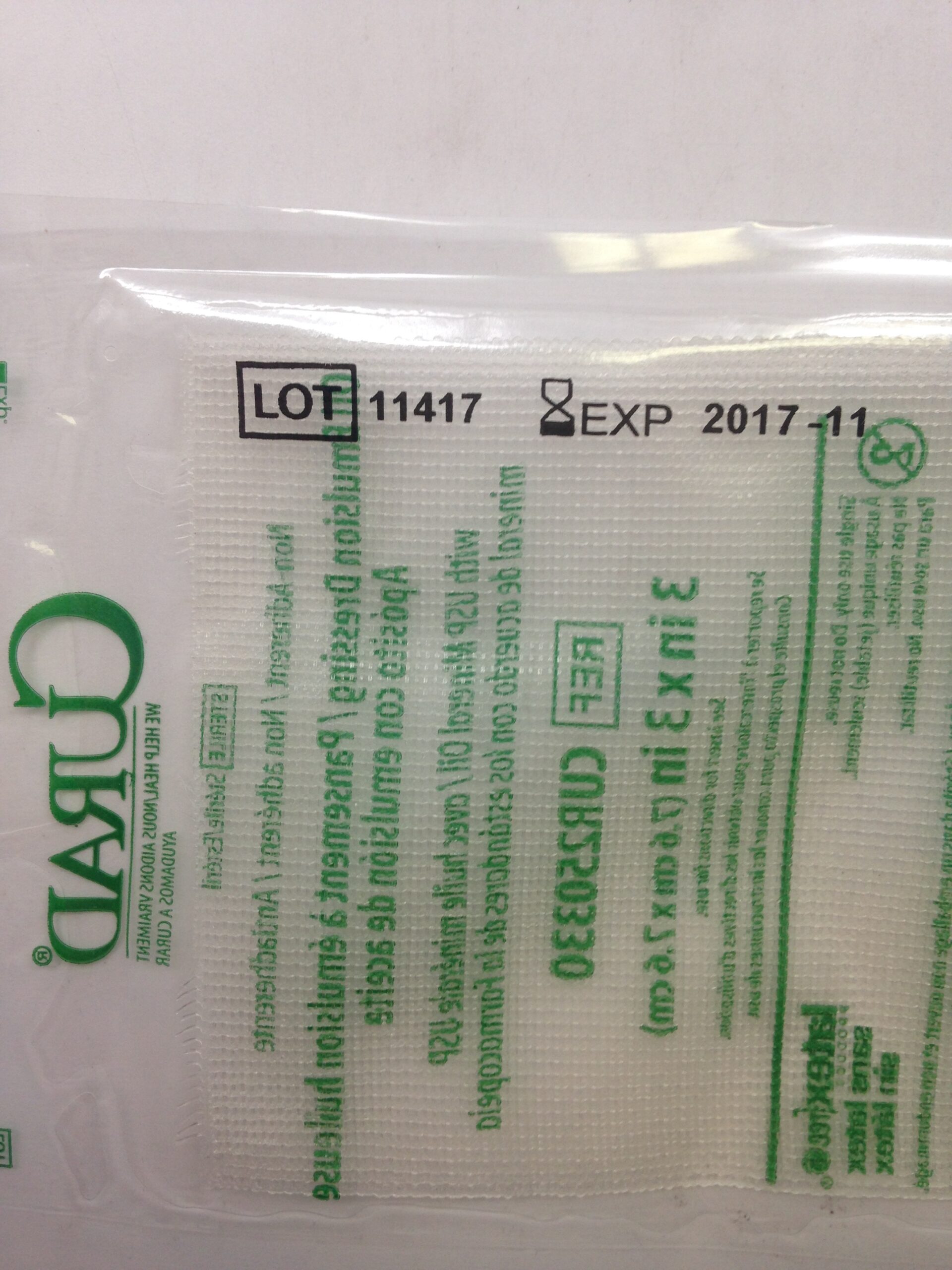 CURAD CUR250330 Oil Emulsion Dressing, 3in x 3in (X) GB TECH USA