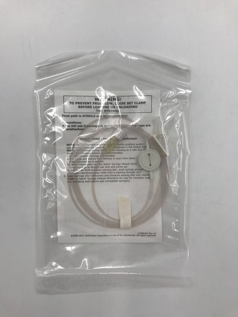 CAREFUSION 10014914 Syringe Administration Set, Microbore Tubing, Pressure  Sensing Disc, 60in (X)