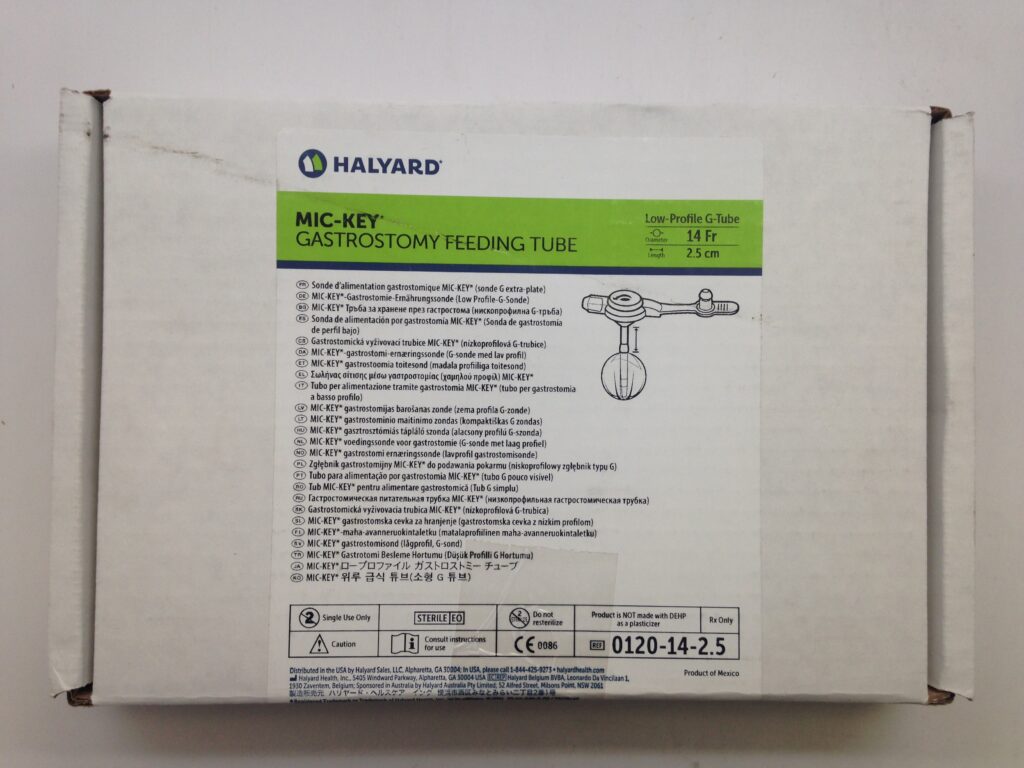 HALYARD 0120142.5 MicKey Gastrostomy Feeding Tube, 14Fr x 2.5cm (X