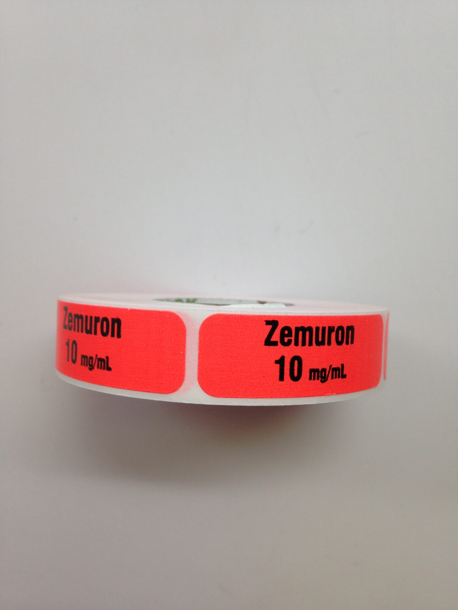 SHAMROCK SCIENTIFIC SA2226PRE Anesthesia Label Roll, Zemuron 10Mg/mL