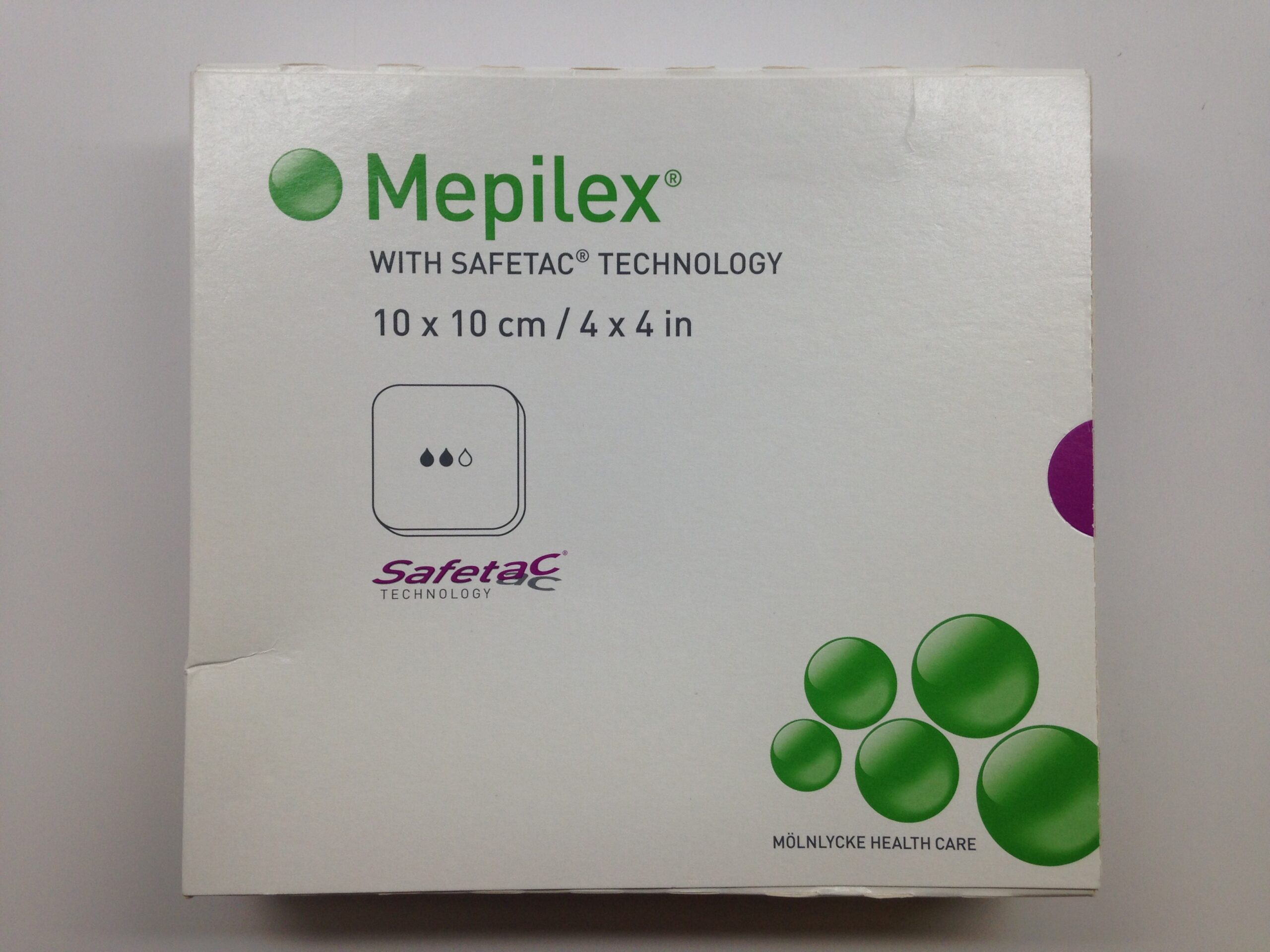 MÖLNLYCKE 294199 Mepilex Soft Silicone Foam Dressing 10 cm x 10 cm (5