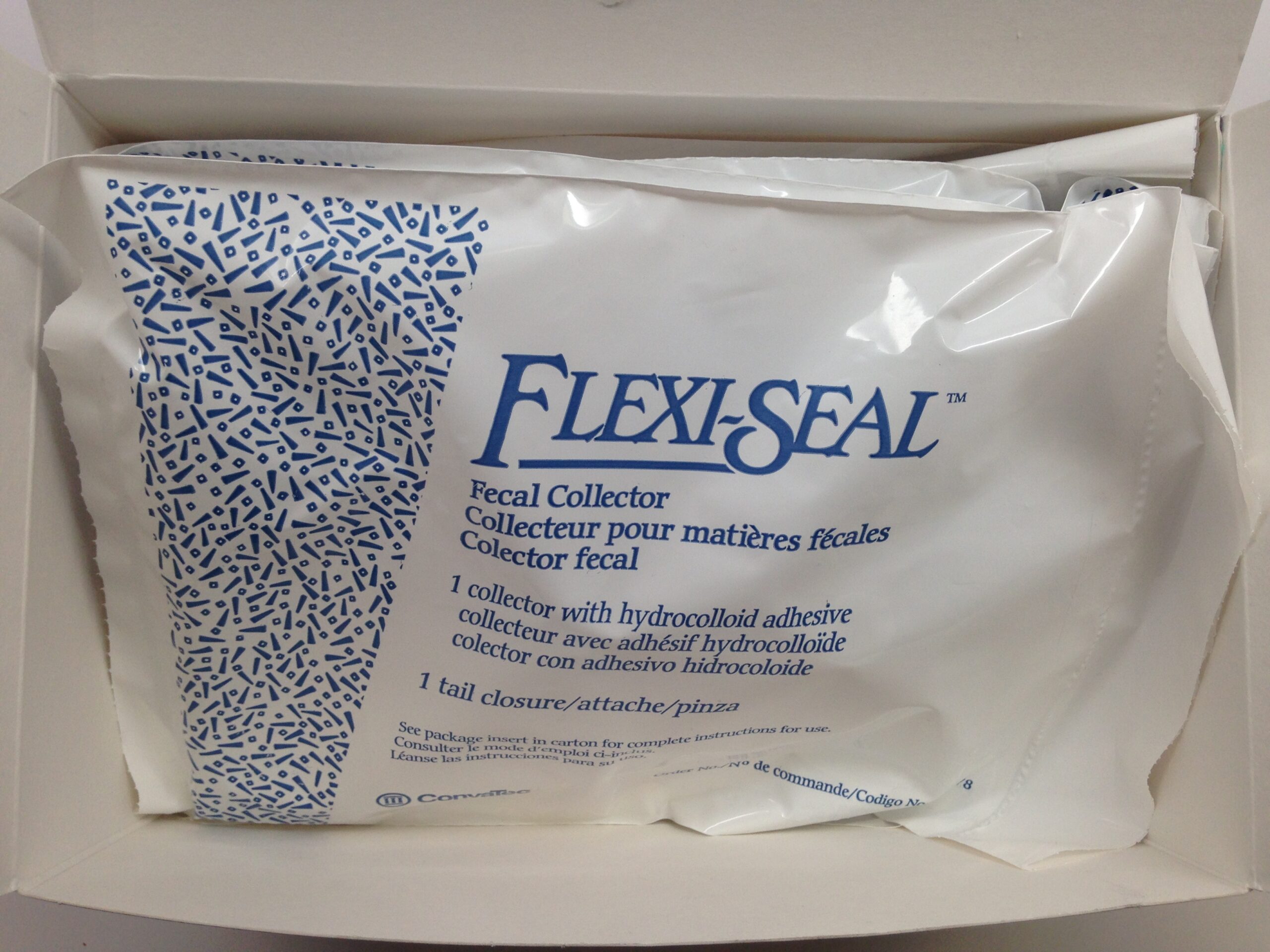 CONVATEC 650078 FlexiSeal Fecal Collector With Hydrocolloid Adhesive