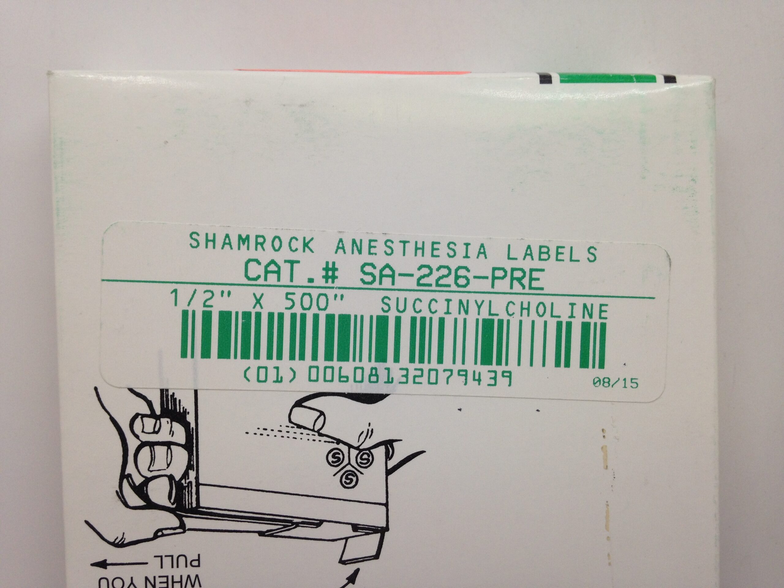 SHAMROCK SCIENTIFIC SA226PRE Specialty Labels, 1/2″ x 500