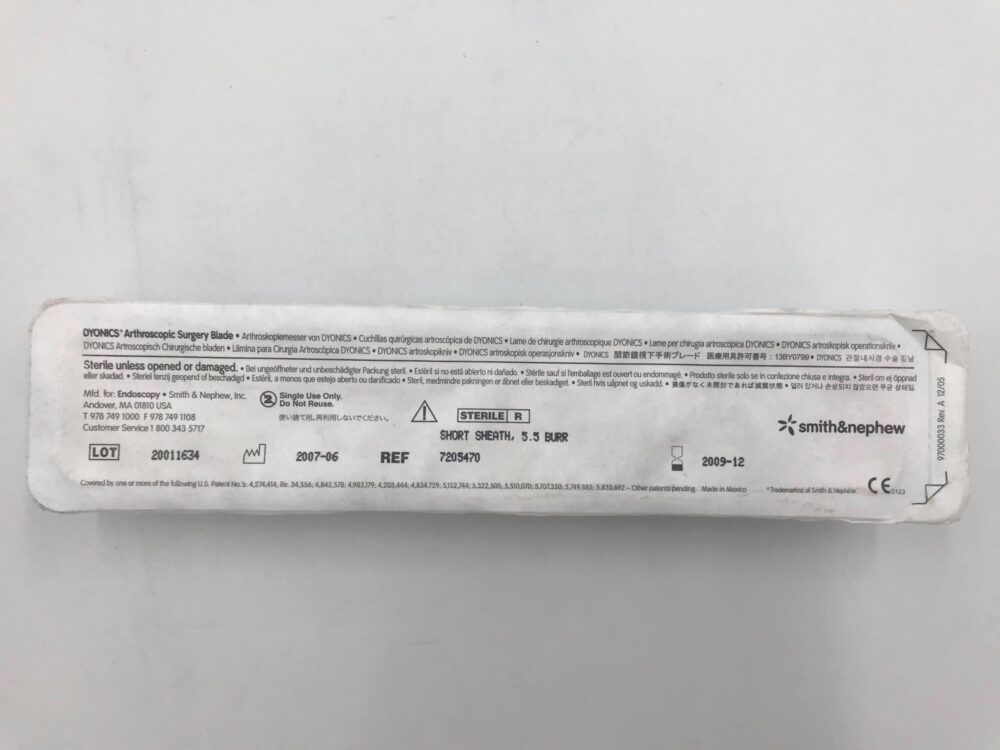 SMITH & NEPHEW 7205470 Arthroscopic Surgery Blade, Short Sheath 