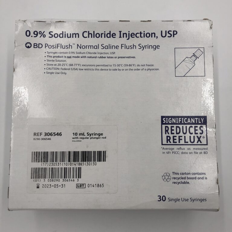 BD 306546 0.9 Sodium Chloride Injection, USP, PosiFlush Normal Saline