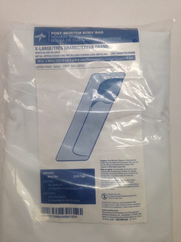 MEDLINE NON70548WM PostMortem Body Bag, XLarge, 48in x 90in