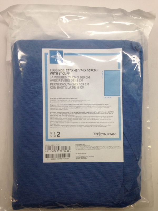 MEDLINE DYNJP2460 Leggings 29″ x 43″ With 6″ Cuff (2/Pk) GB TECH USA