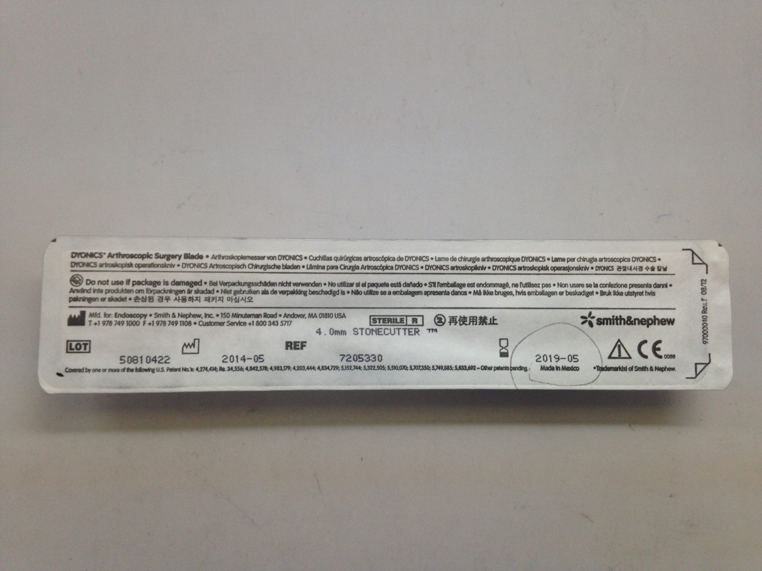 SMITH AND NEPHEW 7205330 DYONICS Arthroscopic Surgery Blade, 4.0mm ...