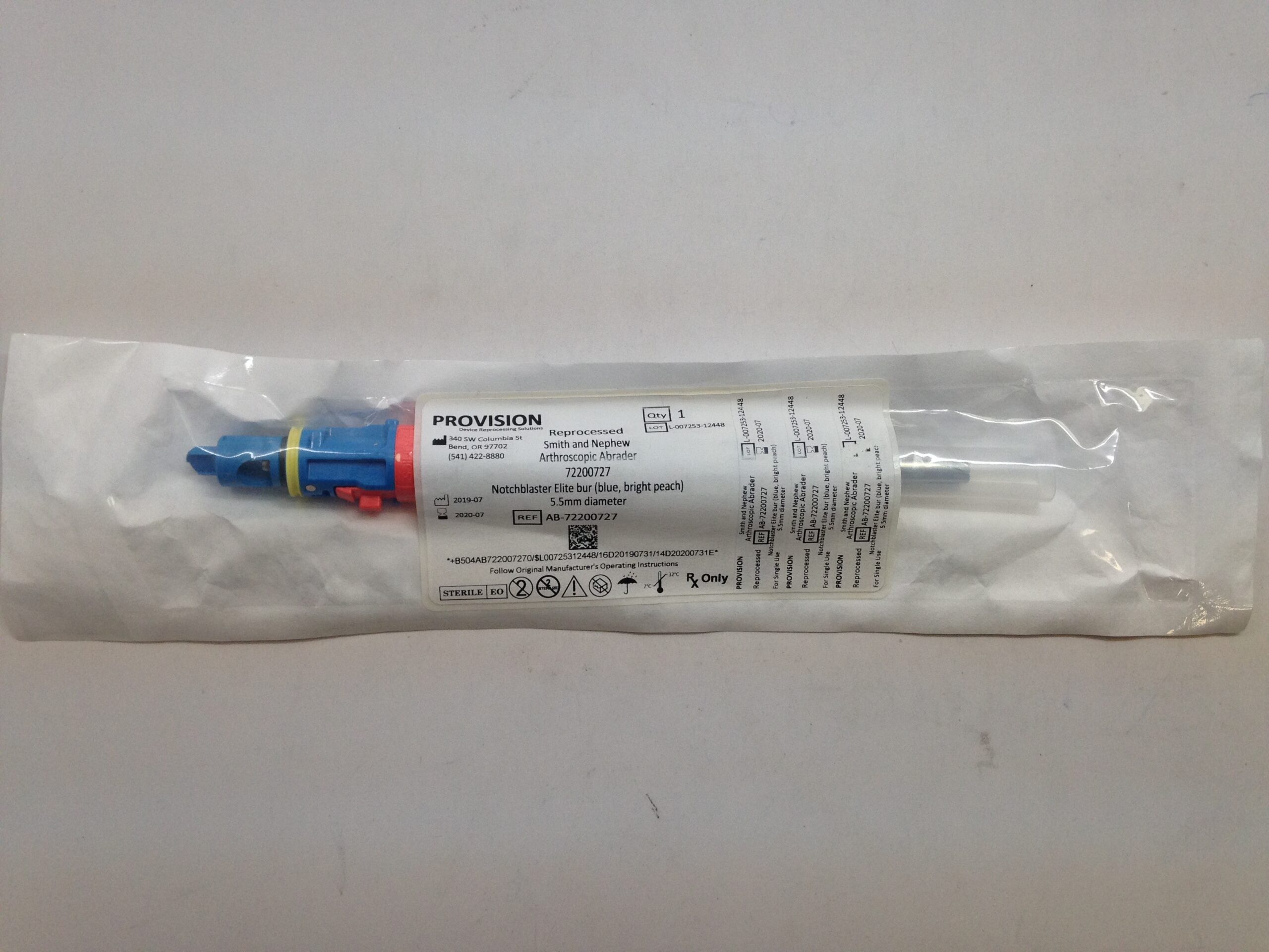 SMITH AND NEPHEW 72200727 Arthroscopic Abrader, NotchBlaster Elite 