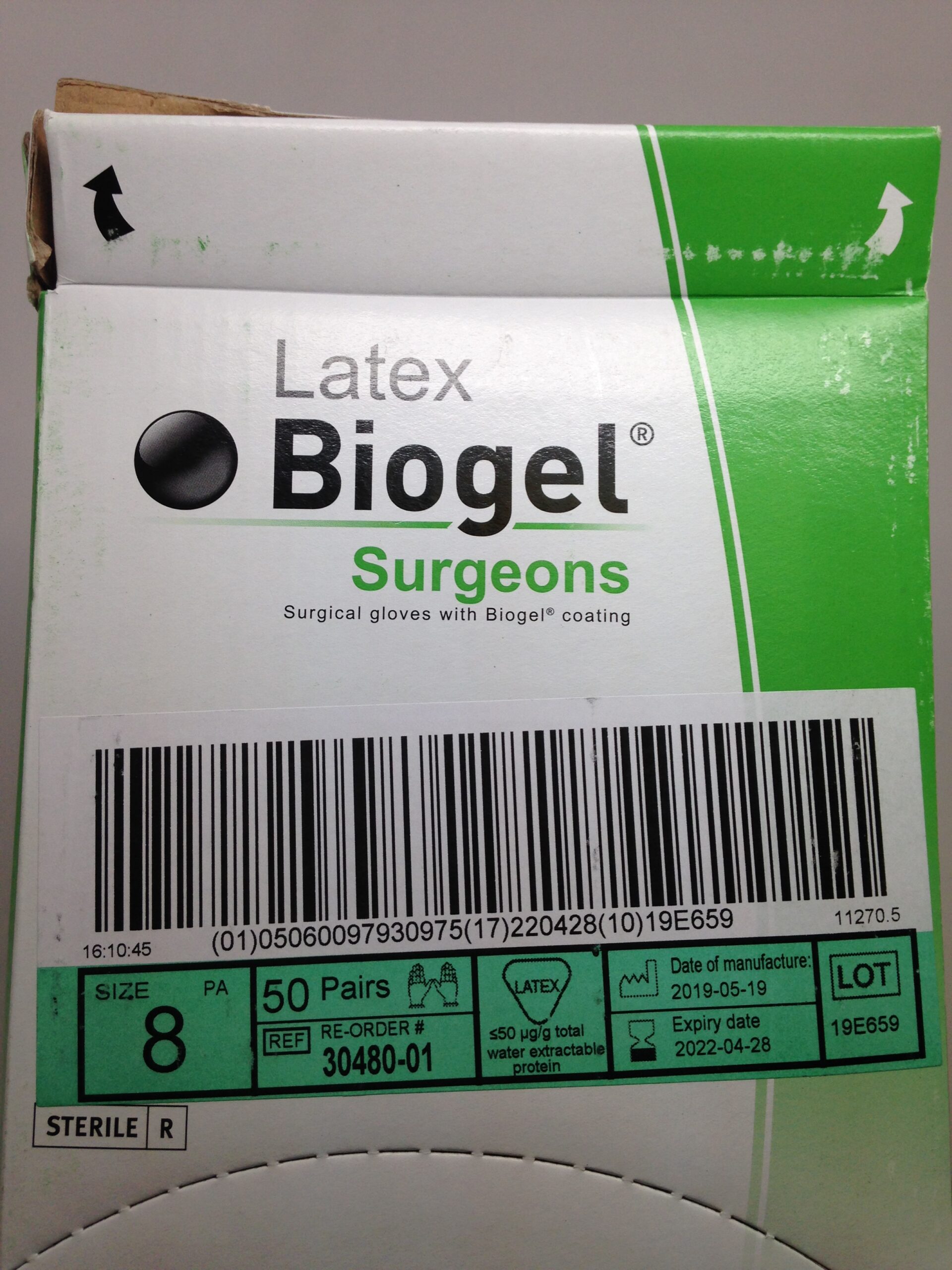 MÖLNLYCKE HEALTHCARE 3048001 Latex Biogel Surgical Gloves Surgeons