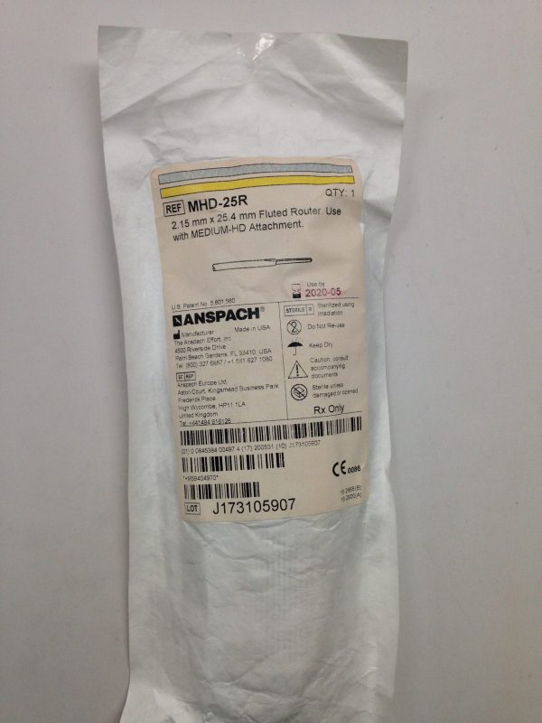 ANSPACH MHD-25R 2.5 mm x 25.4 mm Fluted Router (X) - GB TECH USA