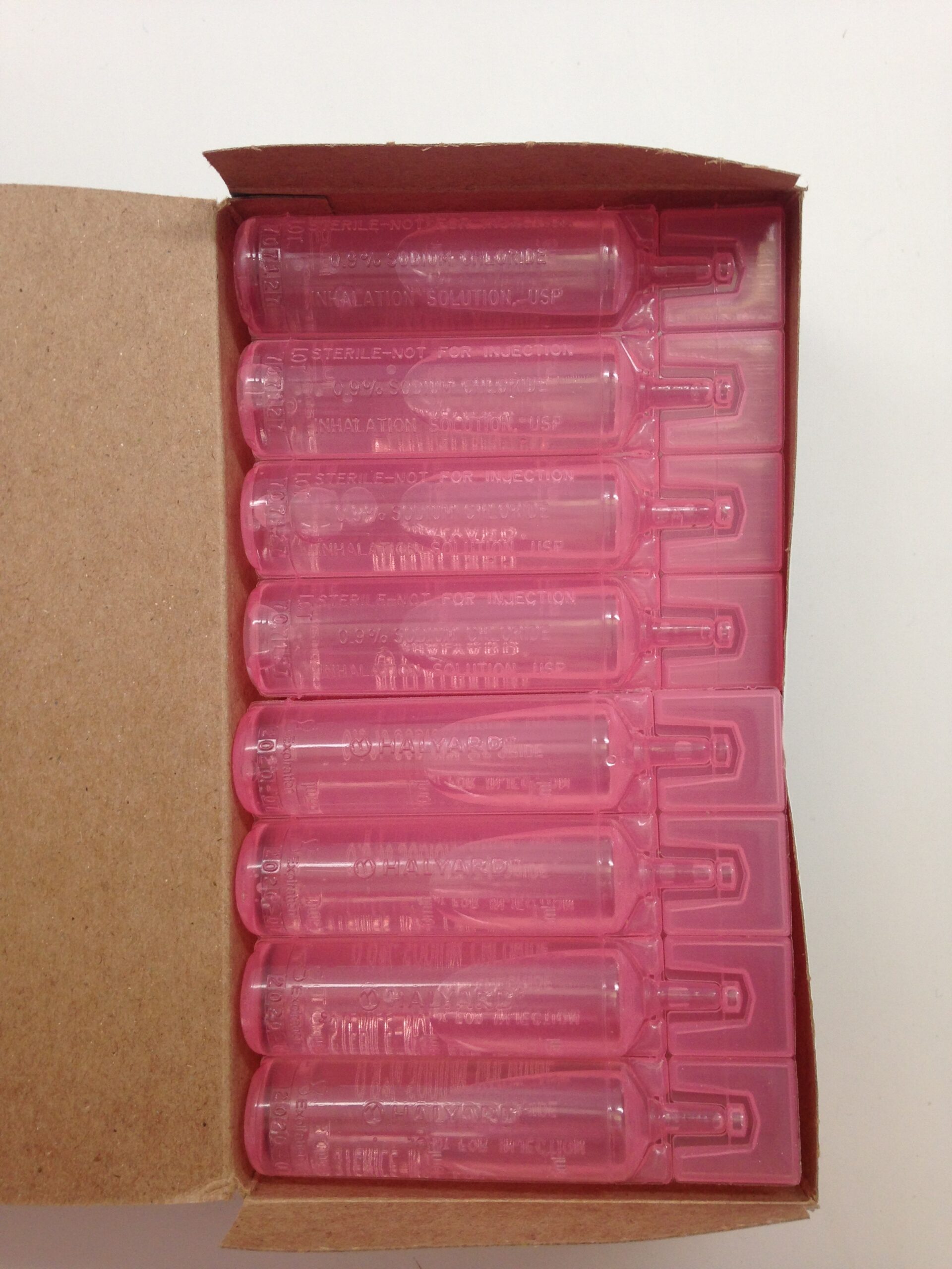 HALYARD 116 Single Dose Saline Vials, 15mL (X) GB TECH USA