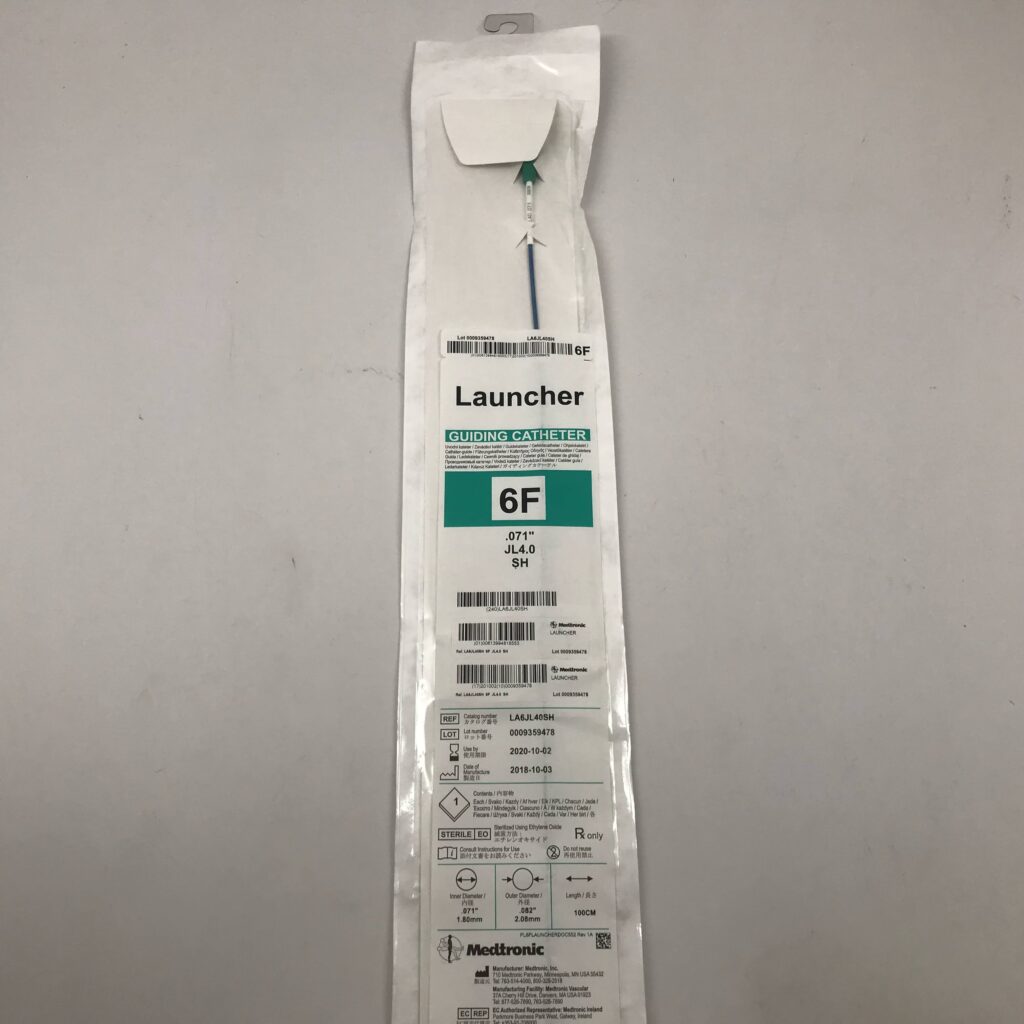 MEDTRONIC LA6JL40SH Launcher Guiding Catheter,JL4.0 SH 6F, .071″, .82