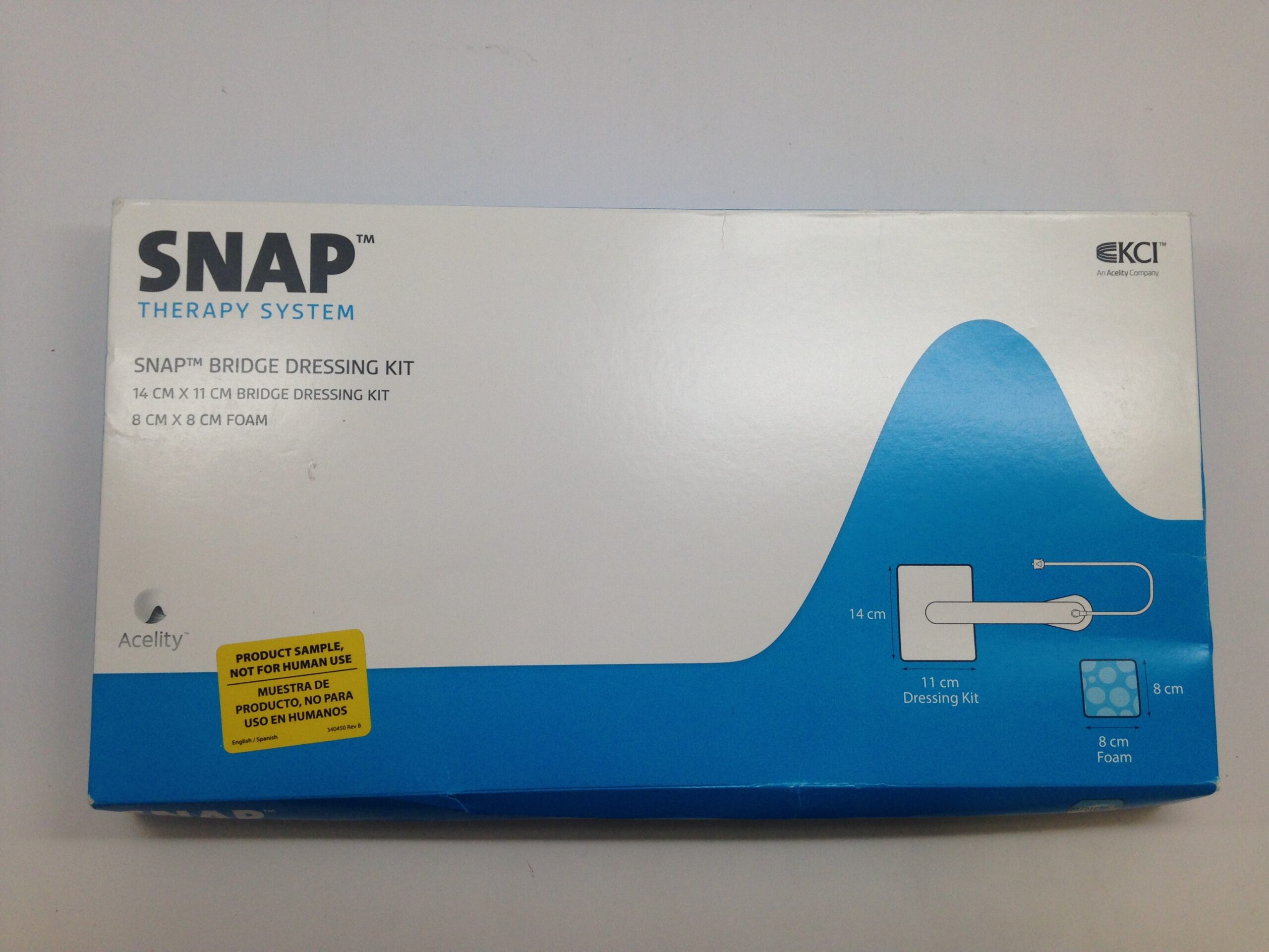 KCI BKTF14X11 SNAP Therapy System, Snap Bridge Dressing Kit, 14cm x