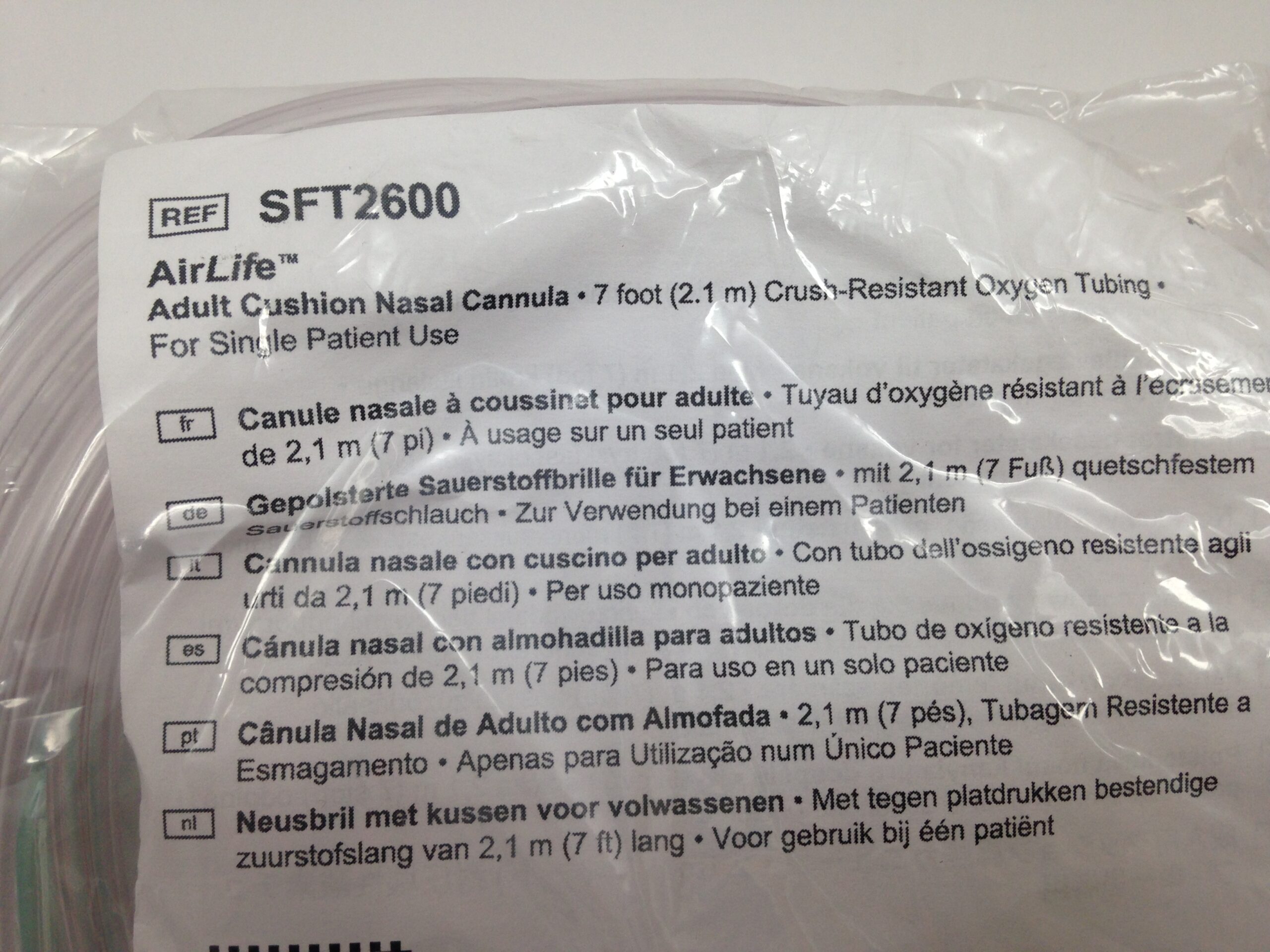 CAREFUSION SFT2600 AirLife Adult Cushion Nasal Cannula 7ft (X) GB