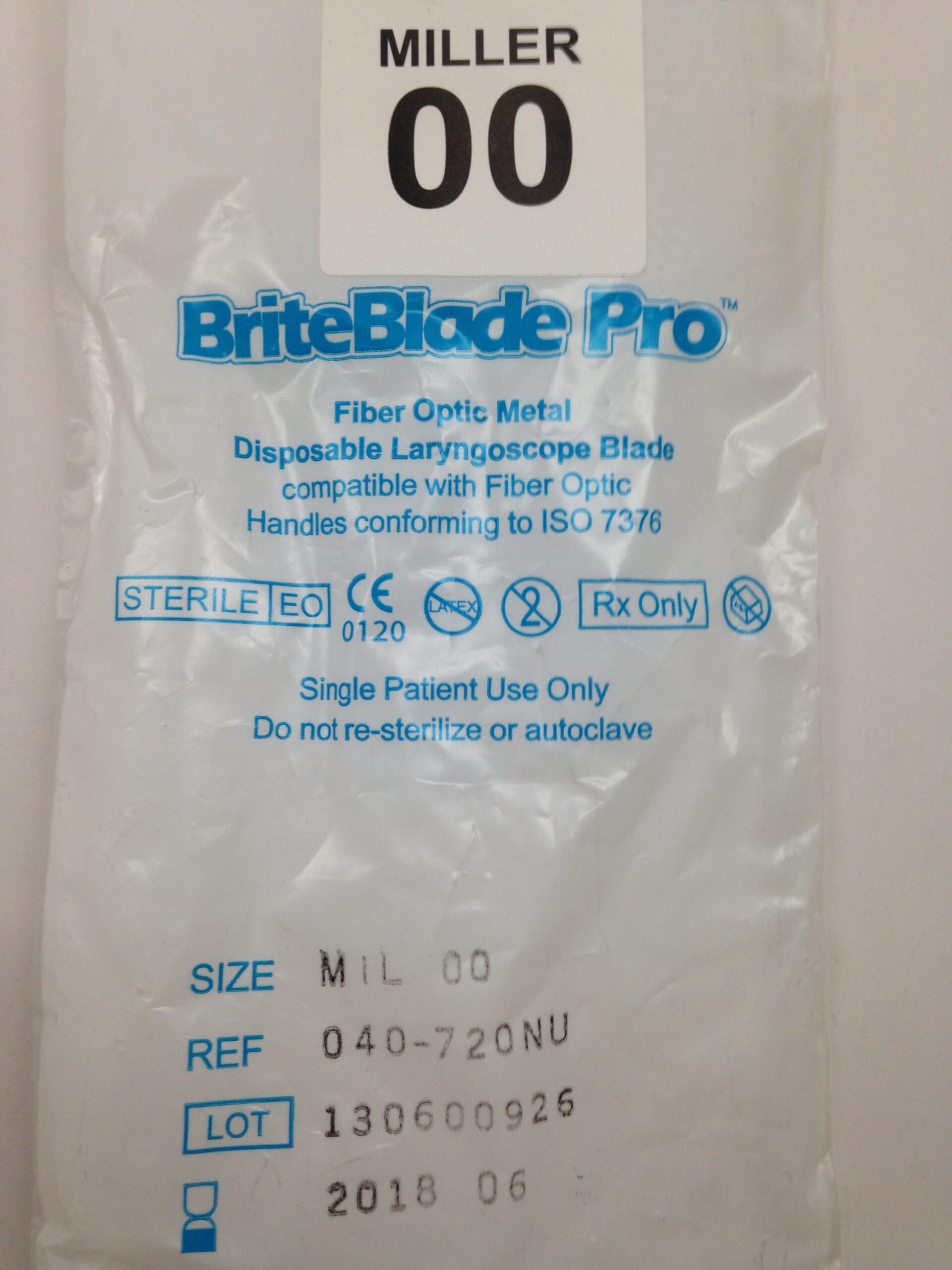 FLEXICARE 040720NU BriteBlade Pro Fiber Optic Metal Disposable
