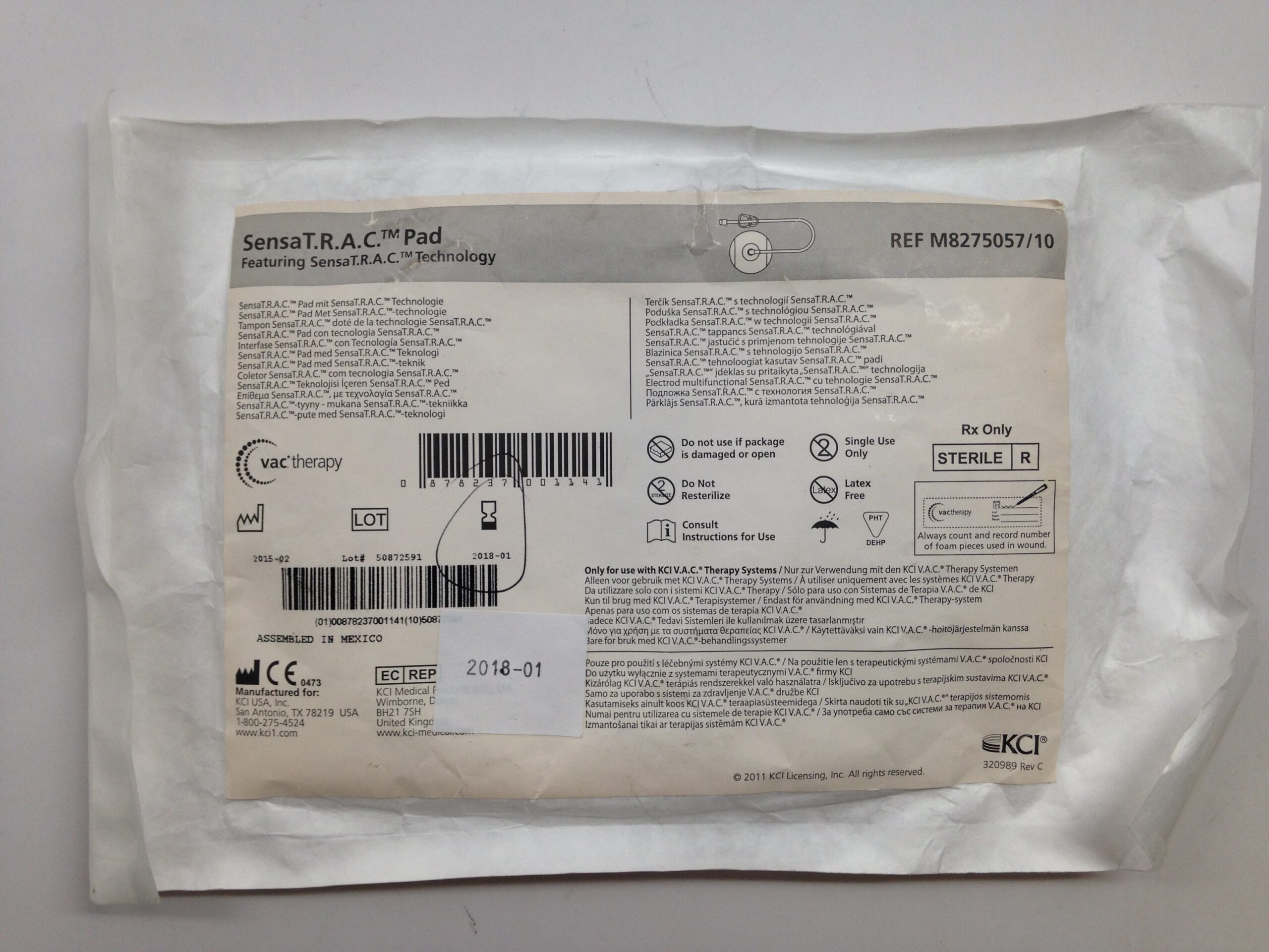 KCI M8275057/10 SensaT.R.A.C. Pad (X) – GB TECH USA