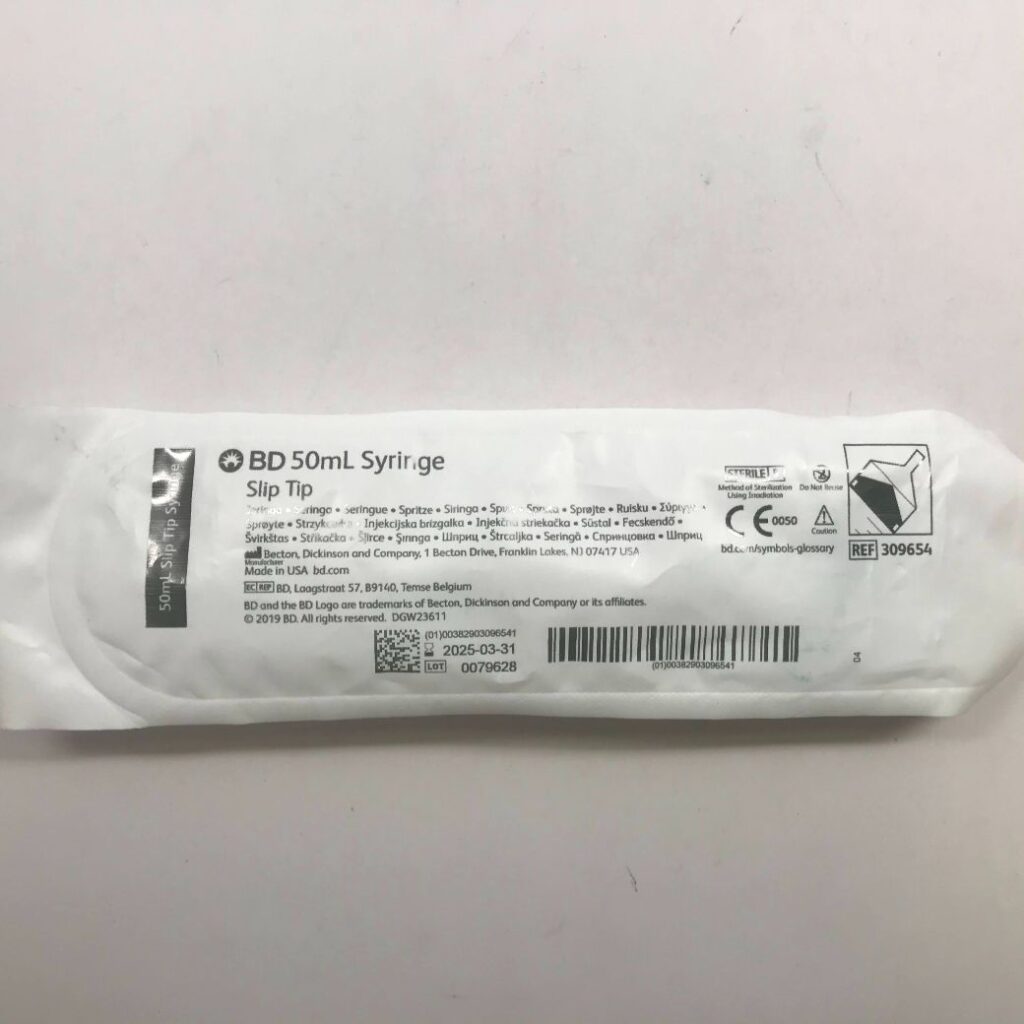 BD 309654 50mL Slip Tip Syringe - GB TECH USA