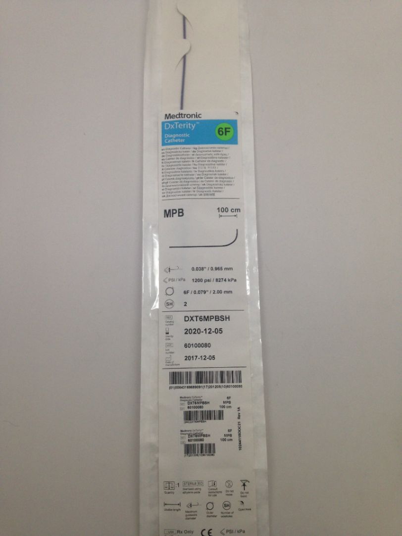 MEDTRONIC DXT6MPBSH DxTerity Diagnostic Catheter, MPB 6F, 100cm, 0.038