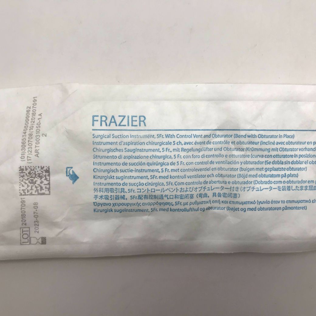 CONMED 0031050 Frazier Surgical Suction Instrument, 5Fr, With Control ...