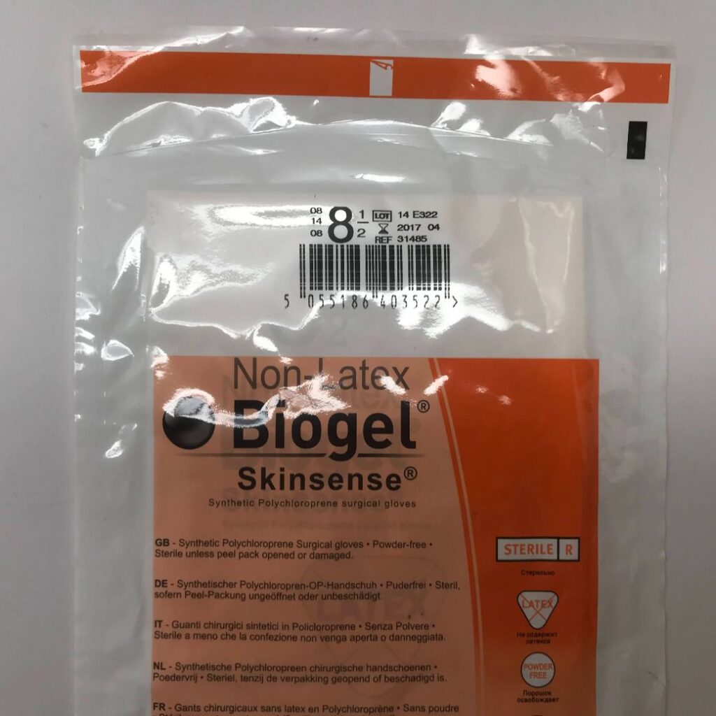 MÖLNLYCKE HEALTHCARE 31485 NonLatex Biogel Skinsense Synthetic