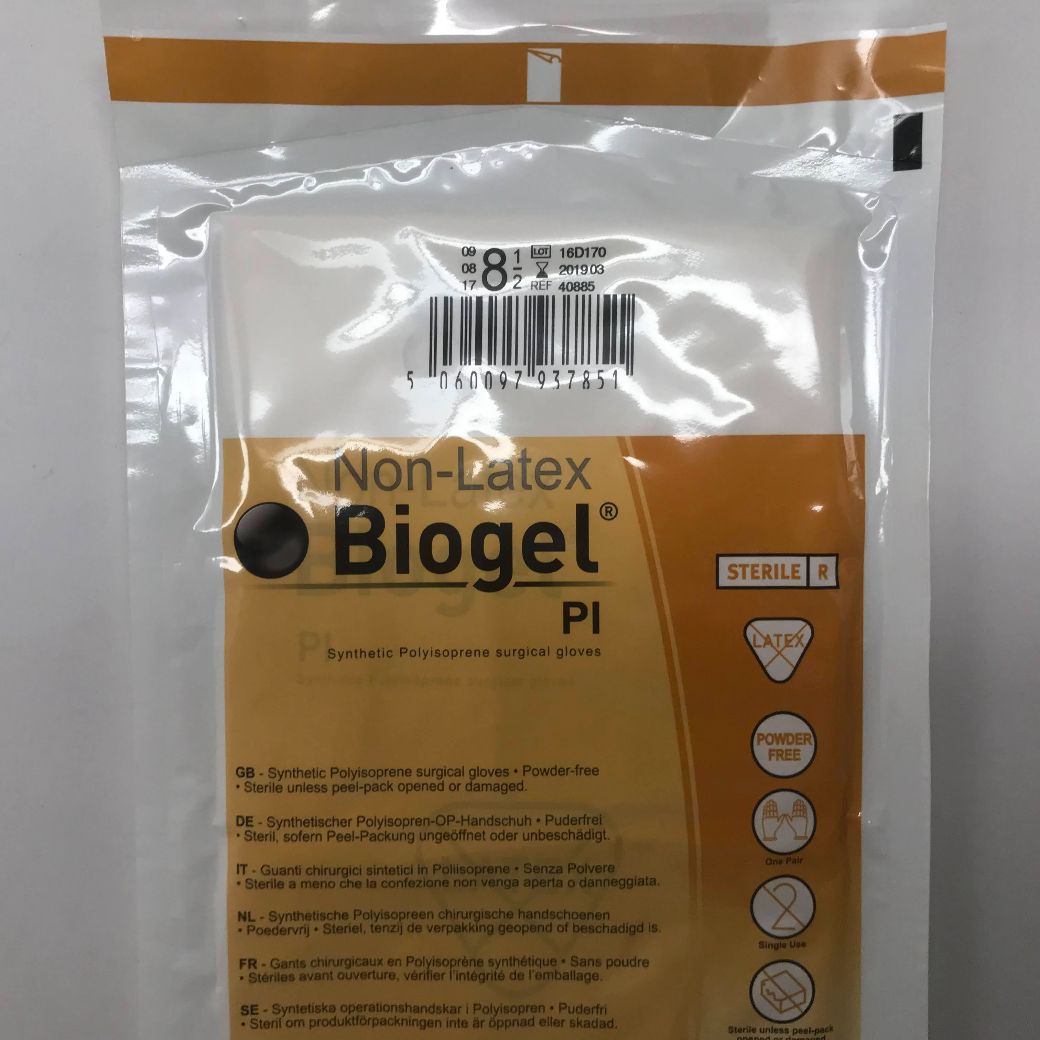 MÖLNLYCKE 40885 NonLatex Biogel PI Synthetic Polyisoprene Surgical