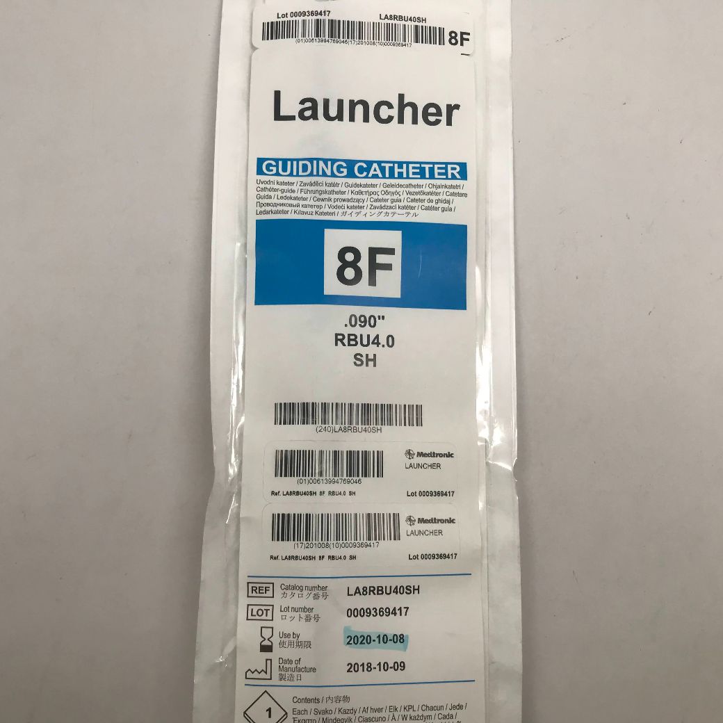 MEDTRONIC LA8RBU40SH Launcher Guiding Catheter, 8F, .090″, RBU4.0 SH ...