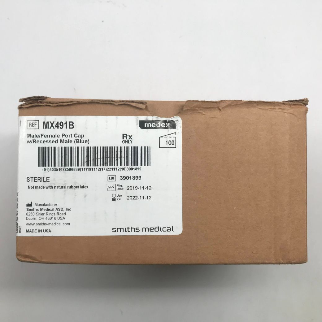 SMITHS MEDICAL MX491B Male/Female Port Cap W/Reprocessed Male  
