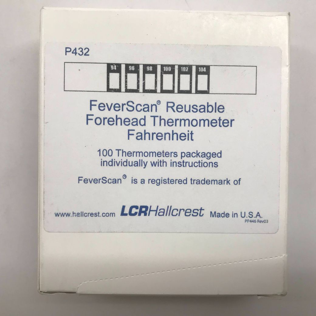 LCR HALLCREST 1019 FeverScan Reuseable Forehead Thermometer Fahrenheit